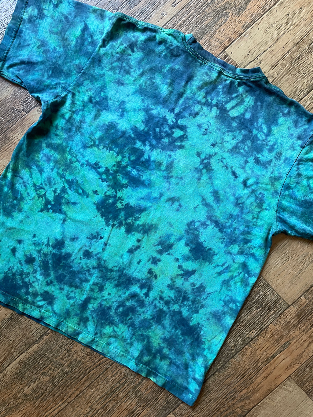 The North Face Half Dome Green and Black Tie Dye Short Sleeve T-Shirt | Men's XL