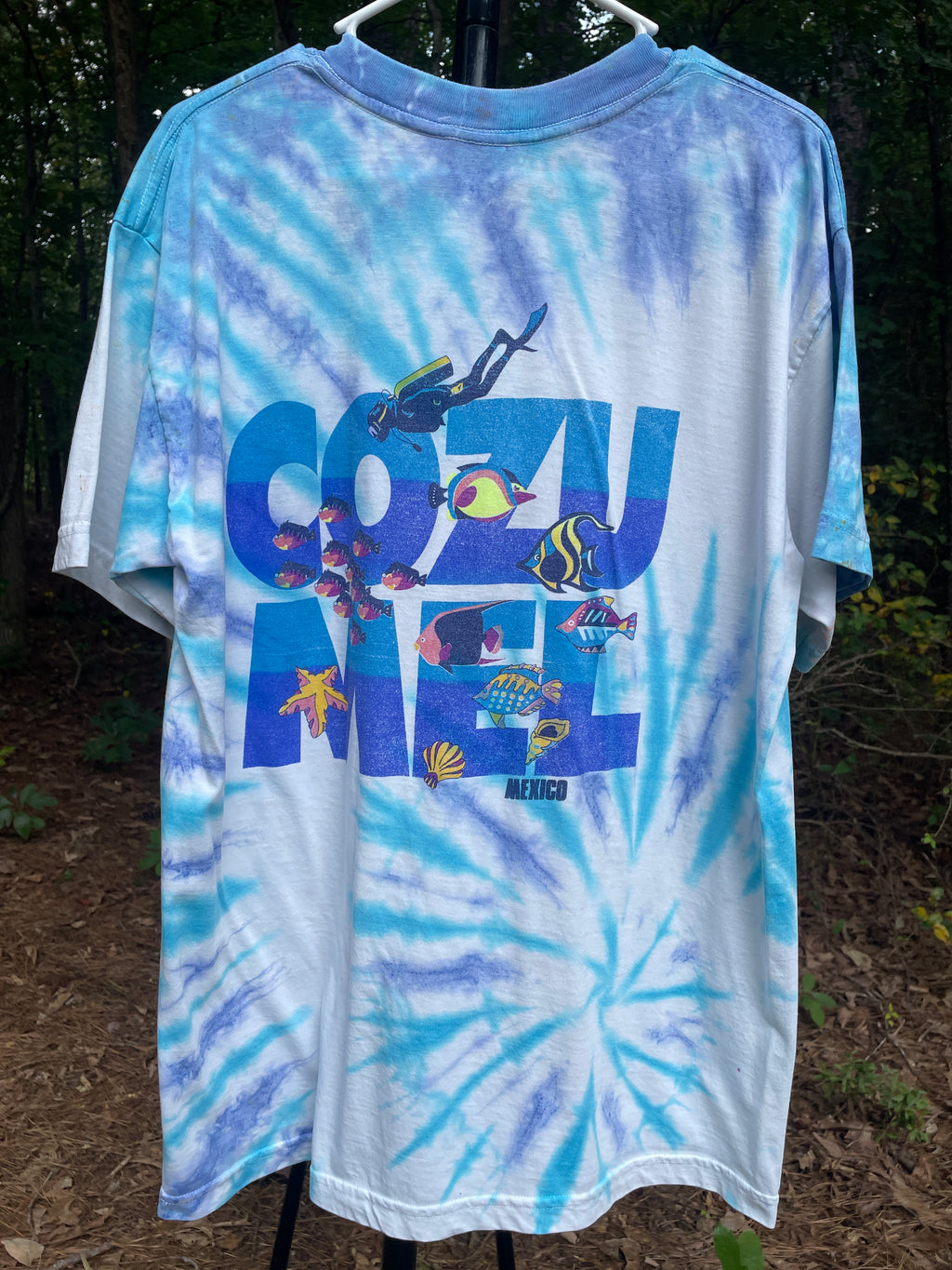 Cozumel Mexico Short Sleeve Tie Dye T-Shirt (Men's Large)