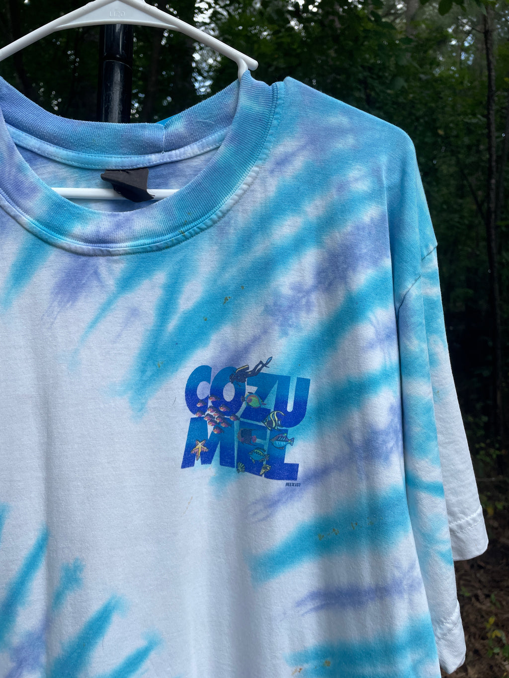 Cozumel Mexico Short Sleeve Tie Dye T-Shirt (Men's Large)