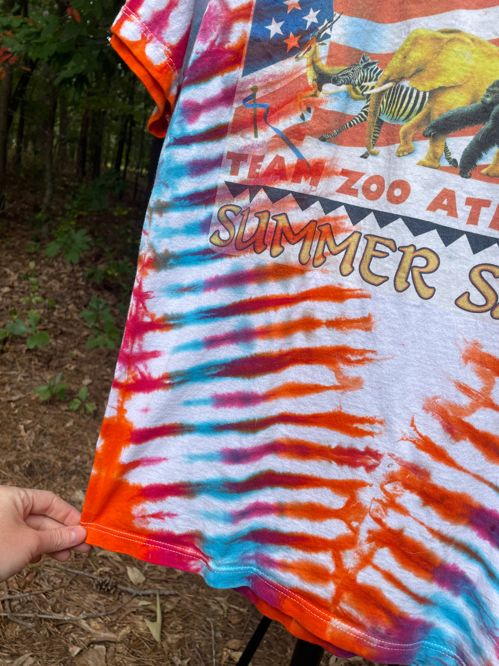 Atlanta Zoo 1996 Summer Safari Short Sleeve Tie Dye T-Shirt (Men's XS/S)