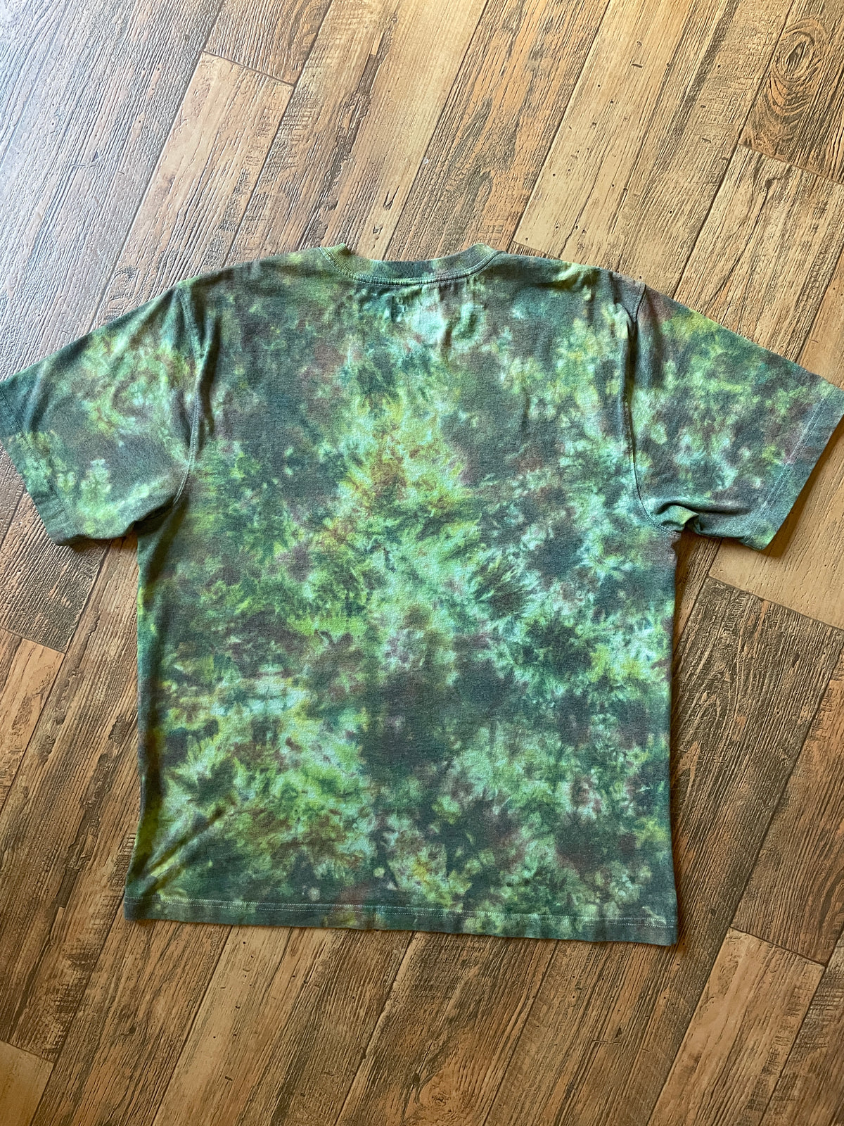 Carhartt Dearborn Loose Logo Green & Brown Tie Dye Short Sleeve T-Shirt | Men's Large
