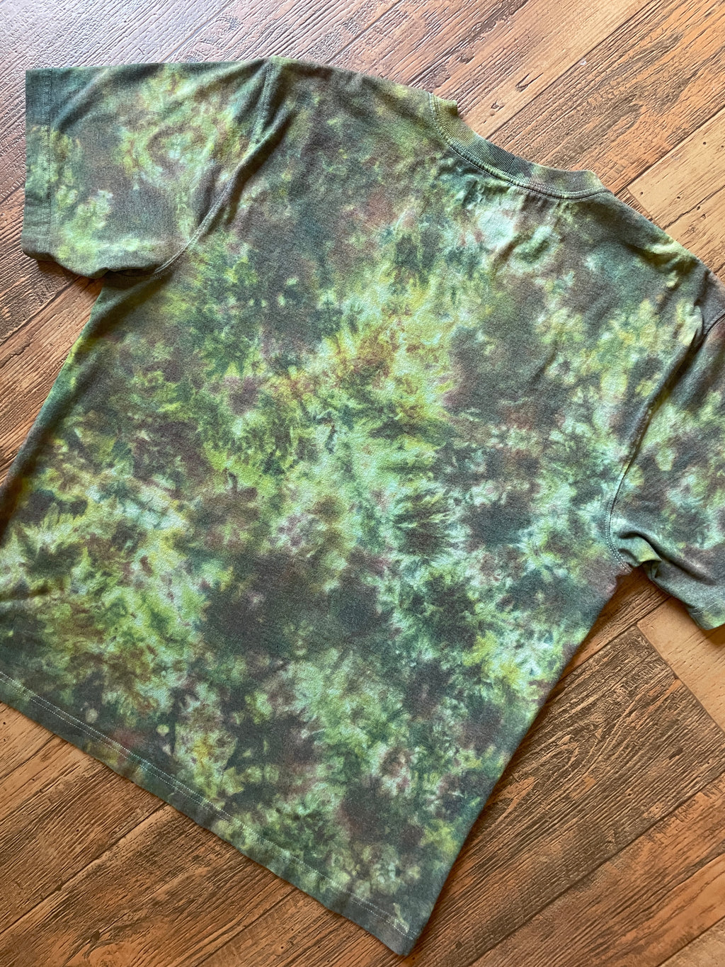 Carhartt Dearborn Loose Logo Green & Brown Tie Dye Short Sleeve T-Shirt | Men's Large