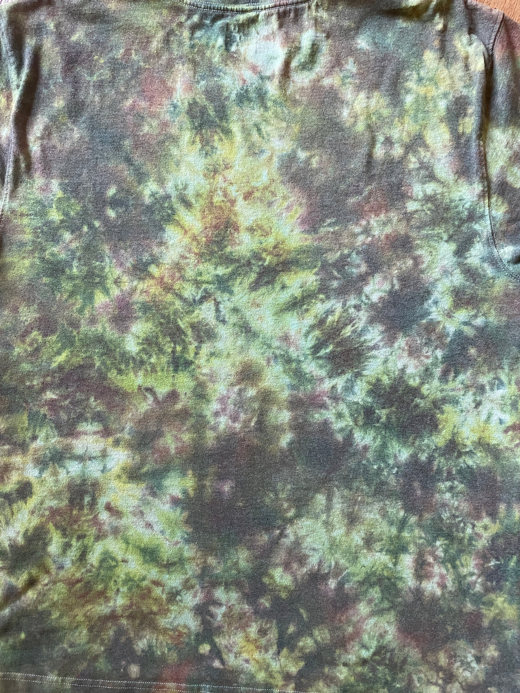 Carhartt Dearborn Loose Logo Green & Brown Tie Dye Short Sleeve T-Shirt | Men's Large