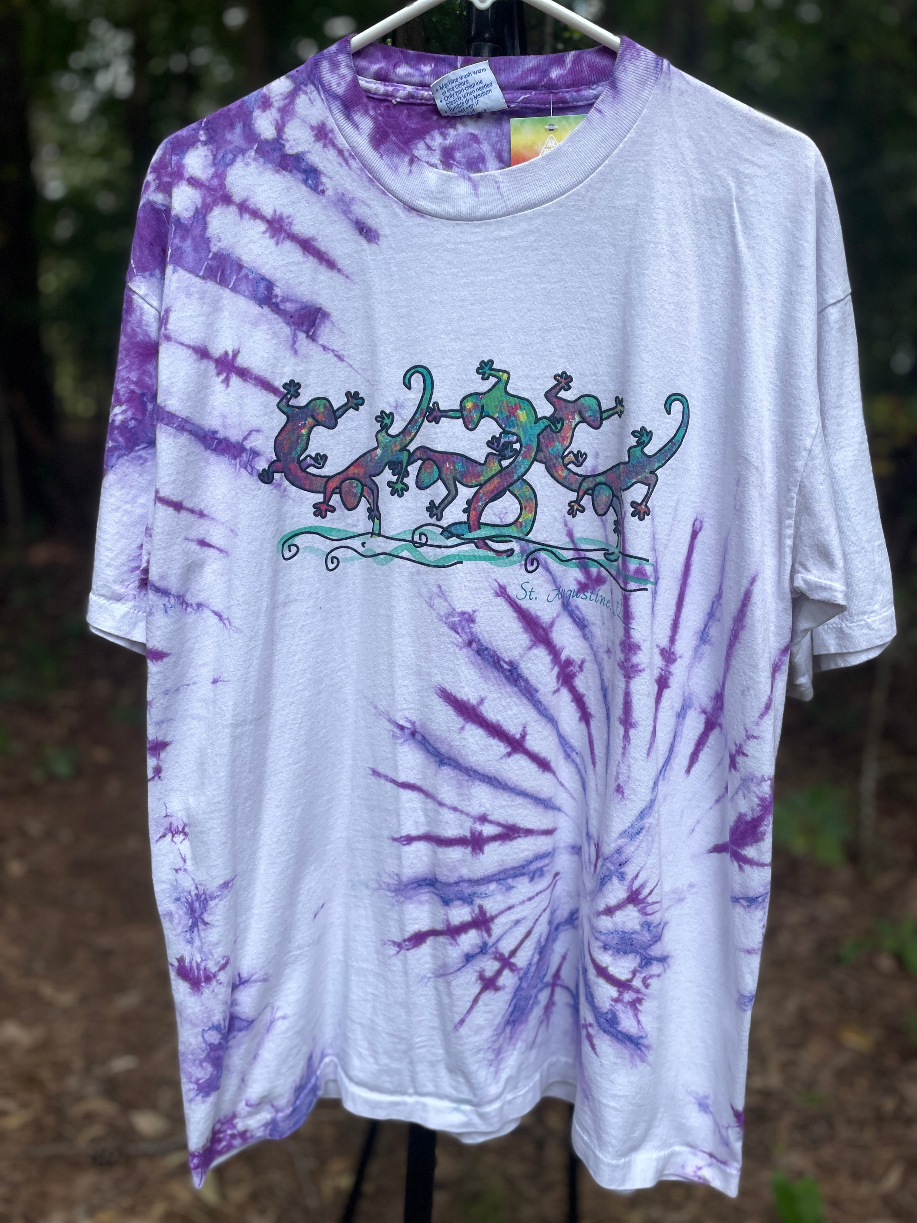 St. Augustine Florida Lizards Short Sleeve Tie Dye T-Shirt (Men's XL)