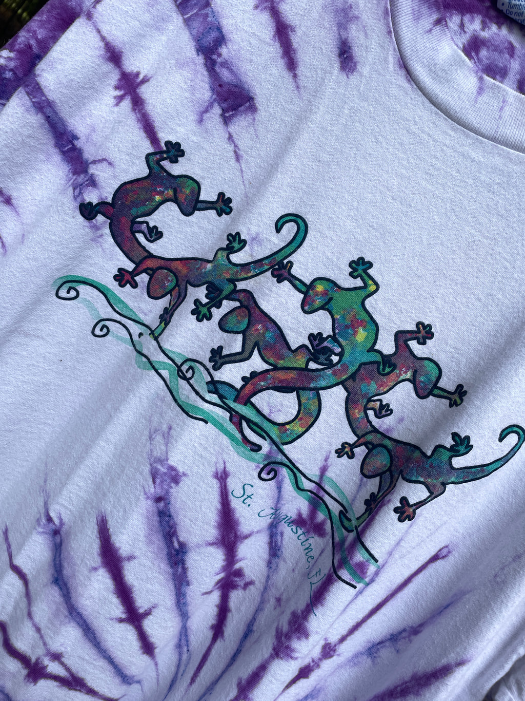 St. Augustine Florida Lizards Short Sleeve Tie Dye T-Shirt (Men's XL)