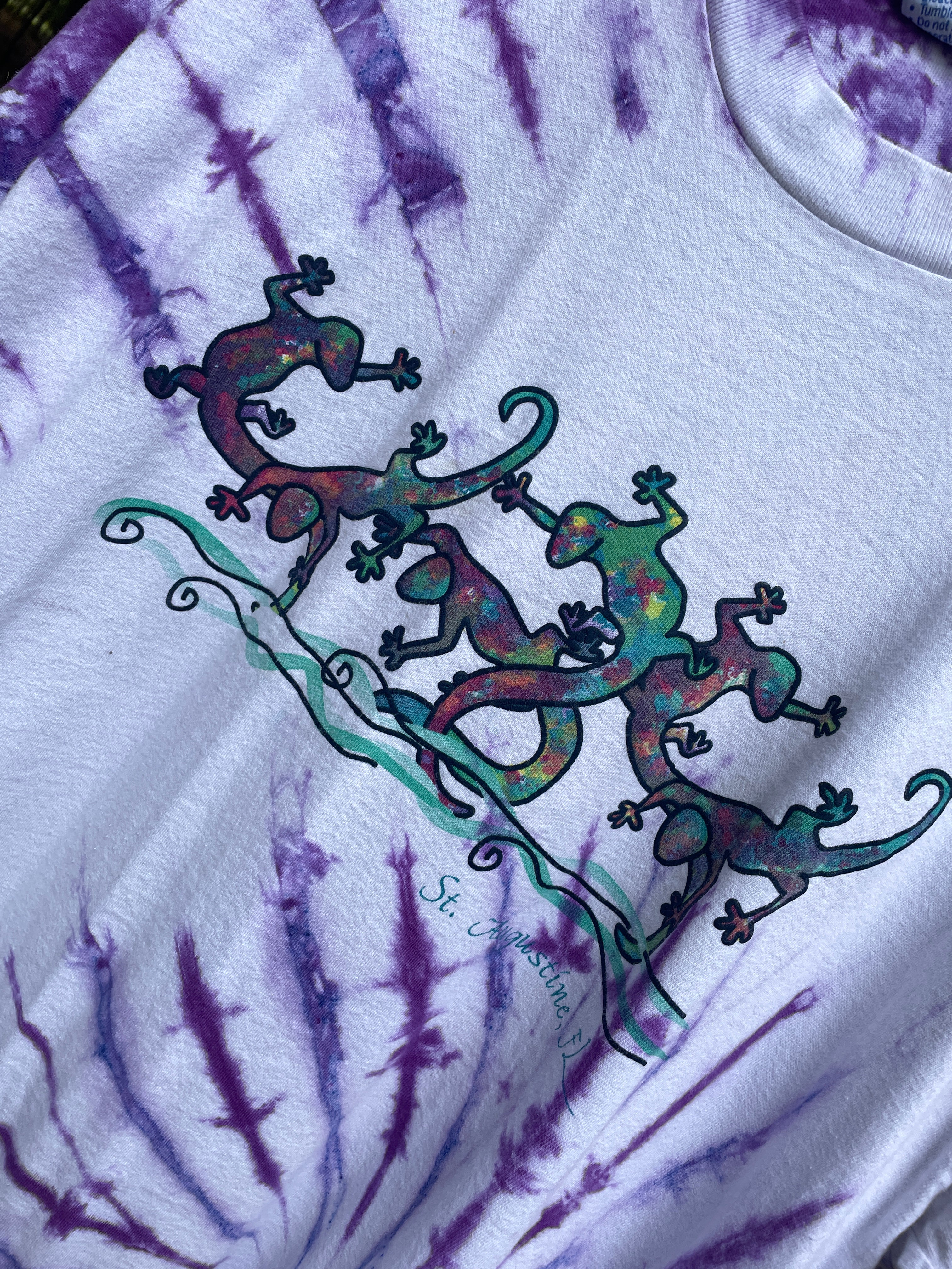 St. Augustine Florida Lizards Short Sleeve Tie Dye T-Shirt (Men's XL)