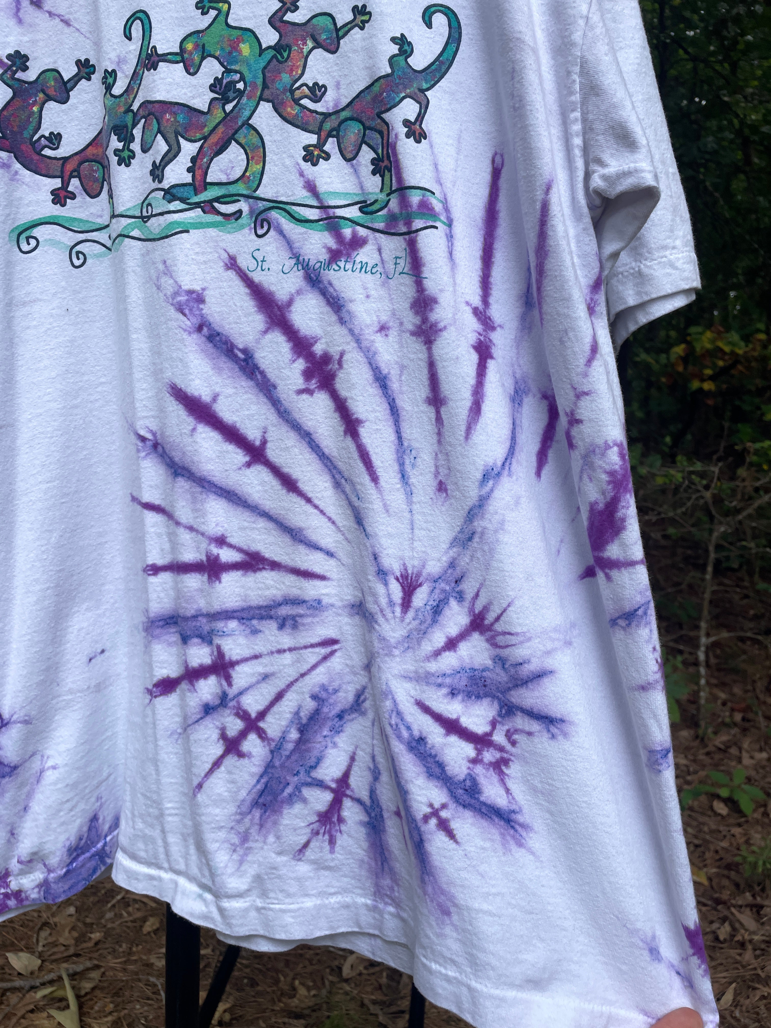St. Augustine Florida Lizards Short Sleeve Tie Dye T-Shirt (Men's XL)