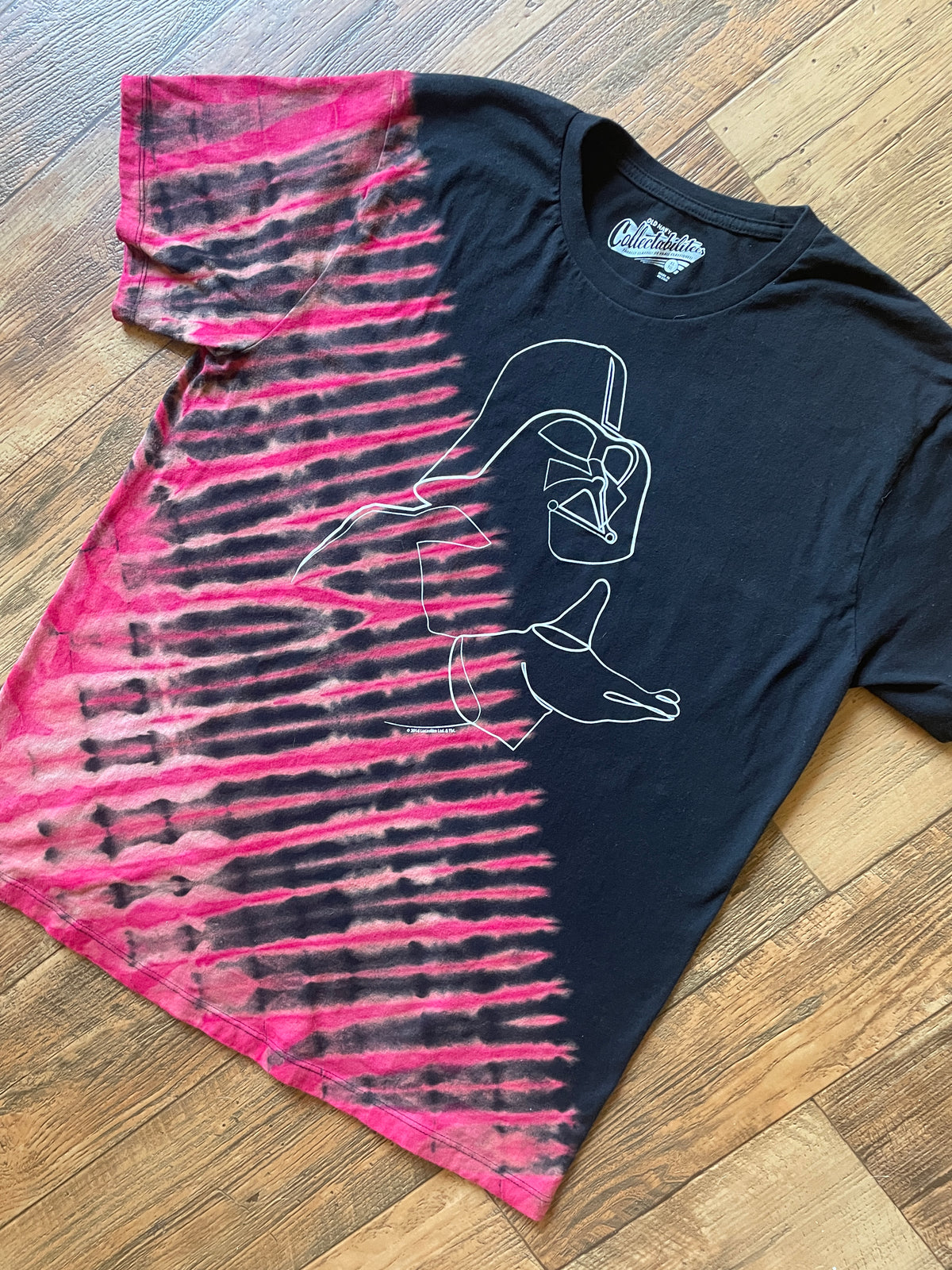 Star Wars Darth Vader Black and Red Tie Dye Short Sleeve T-Shirt | Men's XL