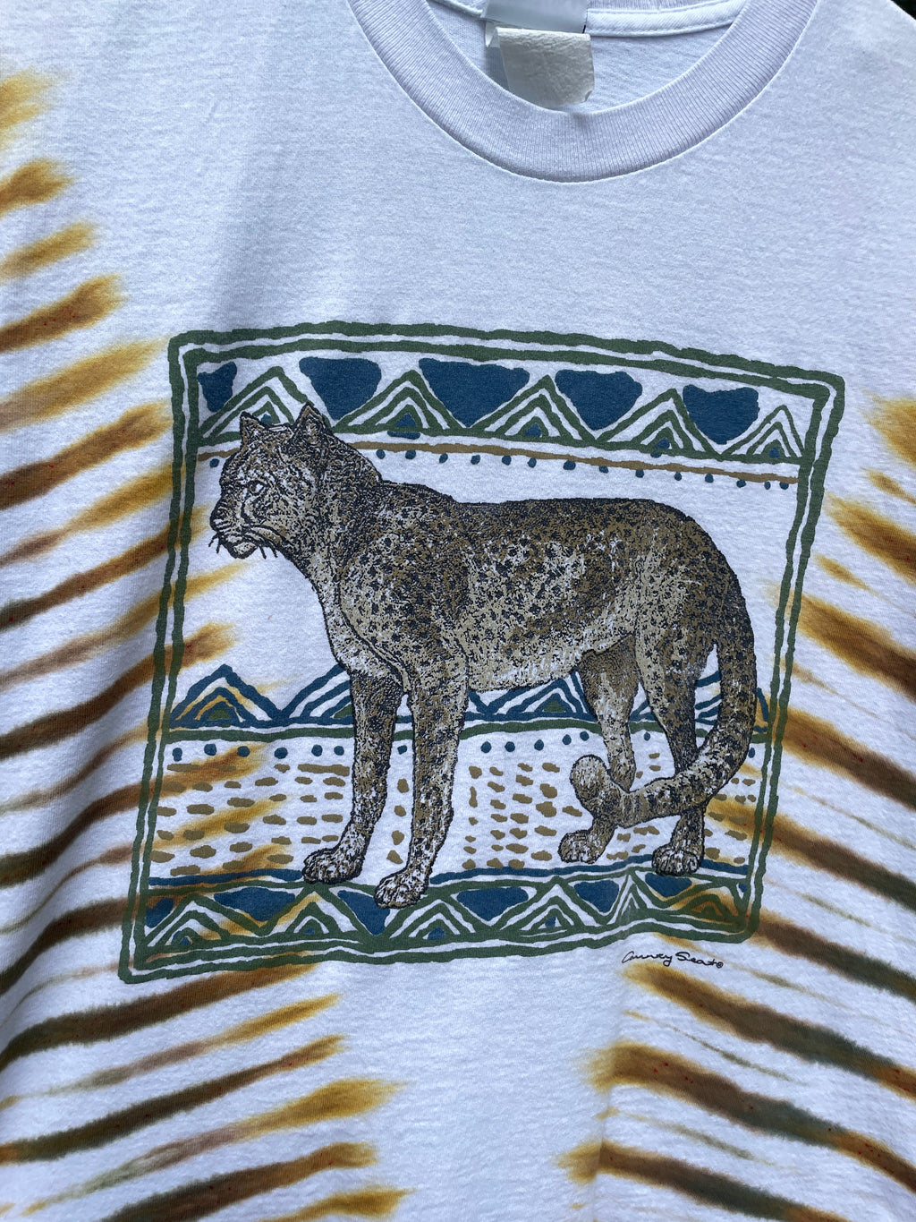 Vintage Bobcat Short Sleeve Tie Dye T-Shirt (Men's Large)
