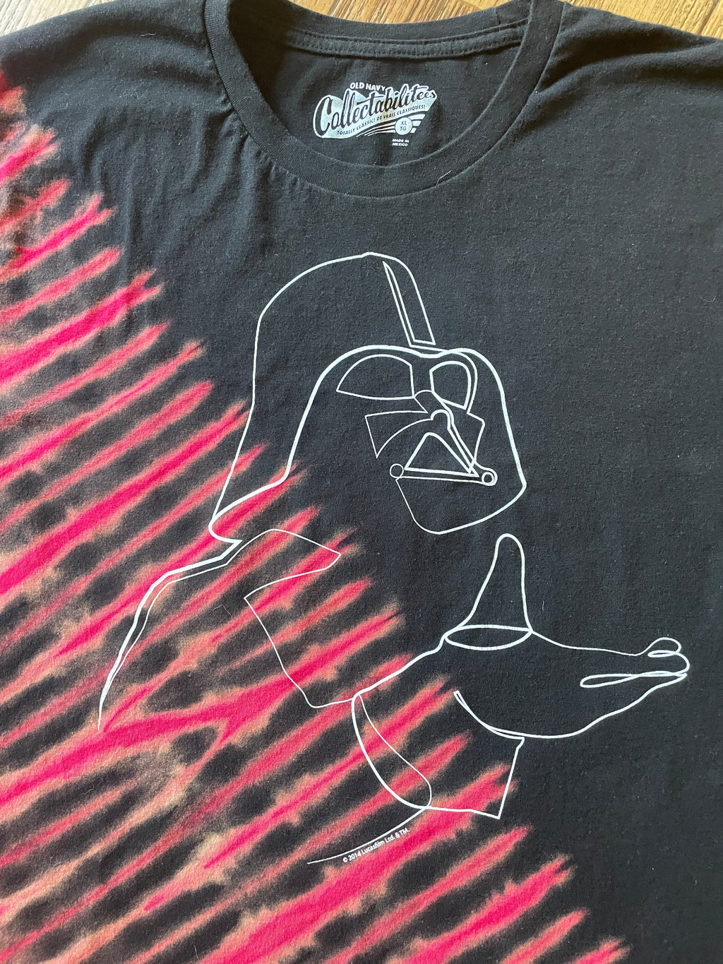 Star Wars Darth Vader Black and Red Tie Dye Short Sleeve T-Shirt | Men's XL