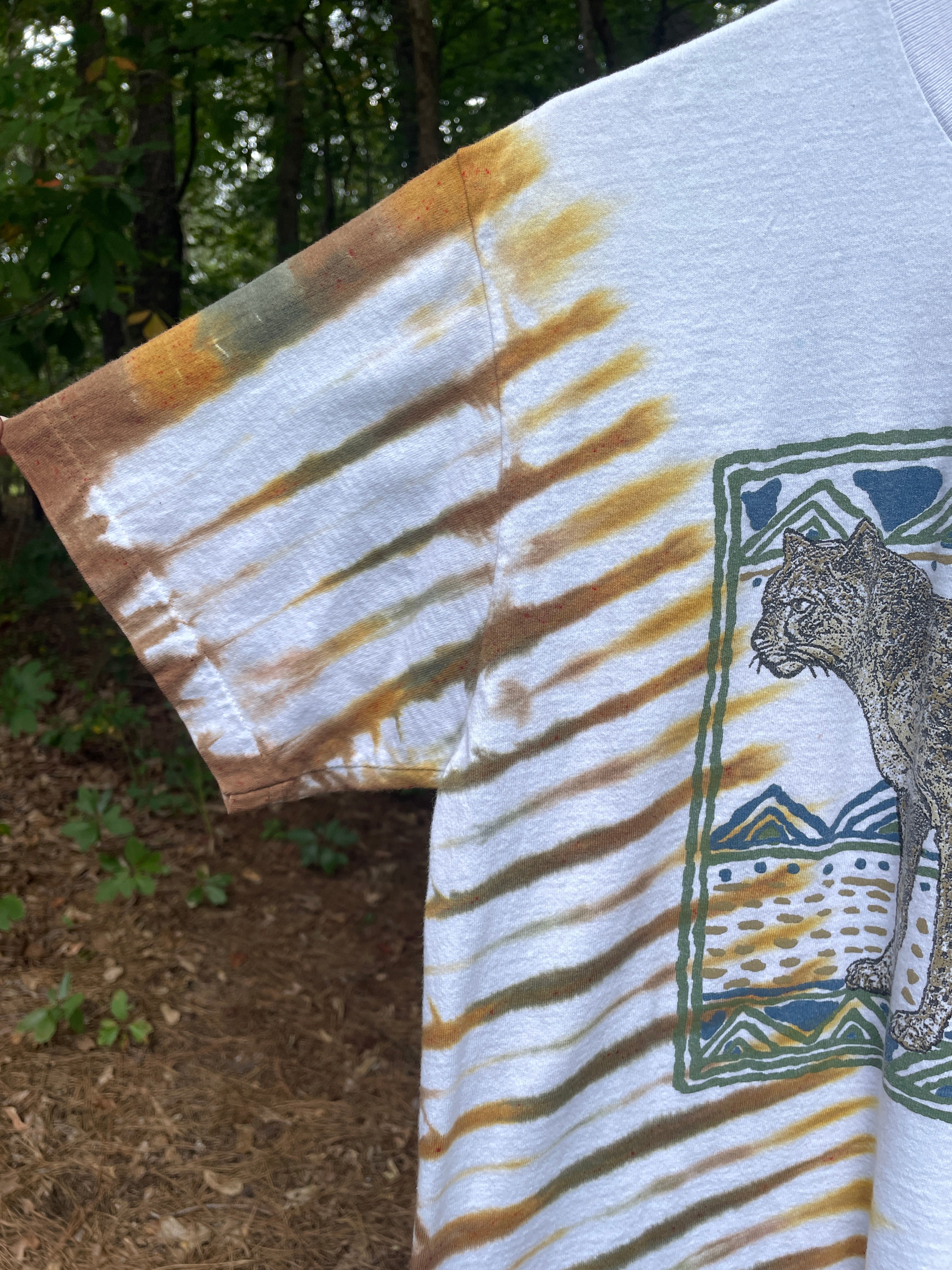 Vintage Bobcat Short Sleeve Tie Dye T-Shirt (Men's Large)