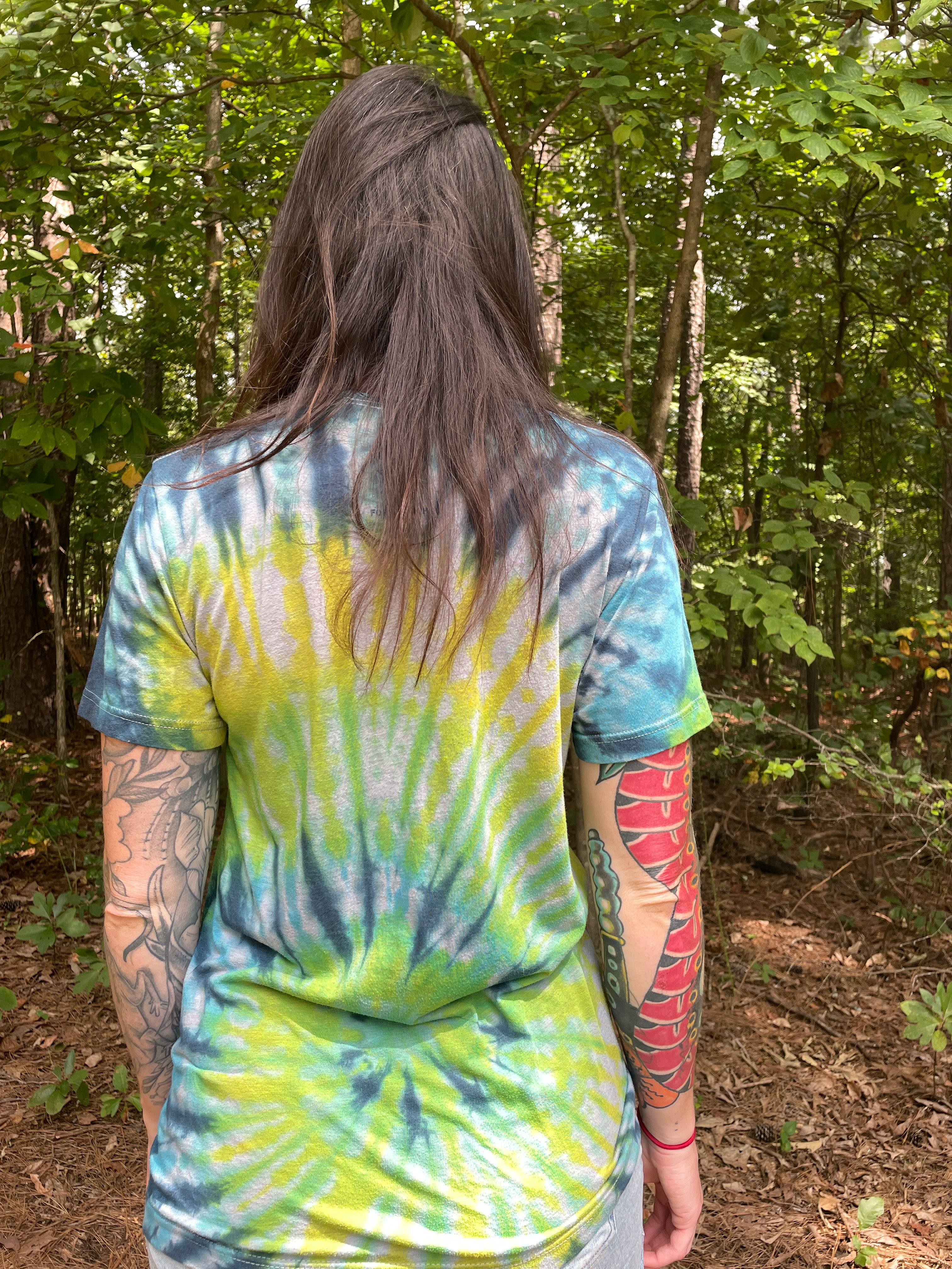 Mellow Johnny's Bike Shop Short Sleeve Reverse Tie Dye T-Shirt (Men's Medium)