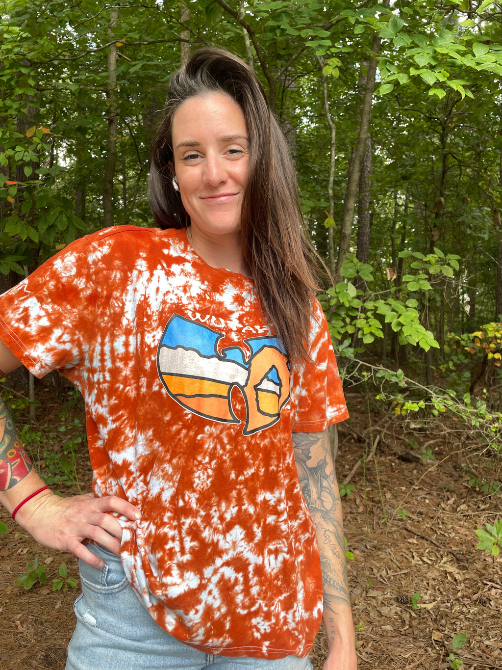 Men's Large WUTAH Tie Dye Short Sleeve T-Shirt