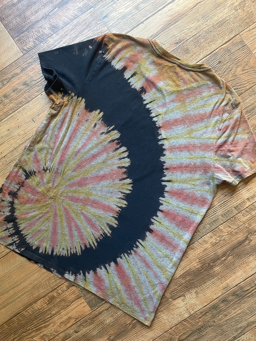 Nightmare Before Christmas Black and Orange Reverse Tie Dye Short Sleeve T-Shirt | Men's XL