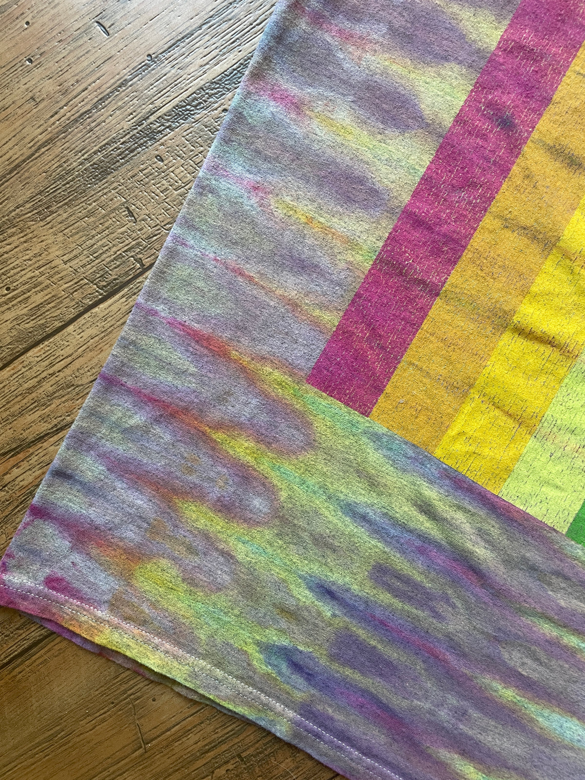 Polaroid Pastel Rainbow Tie Dye Short Sleeve T-Shirt | Men's Large
