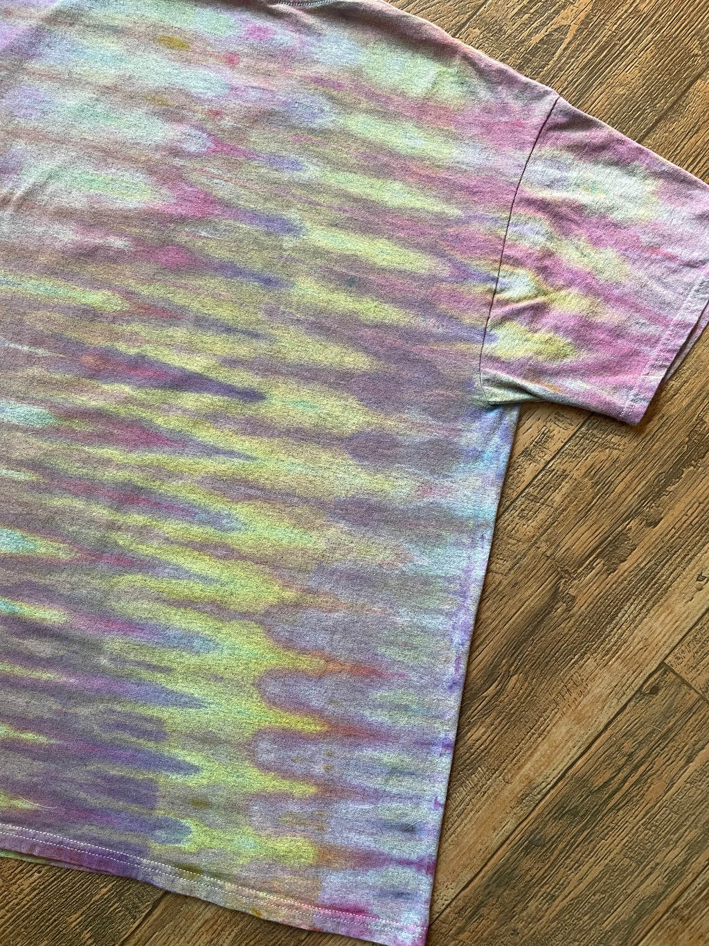Polaroid Pastel Rainbow Tie Dye Short Sleeve T-Shirt | Men's Large