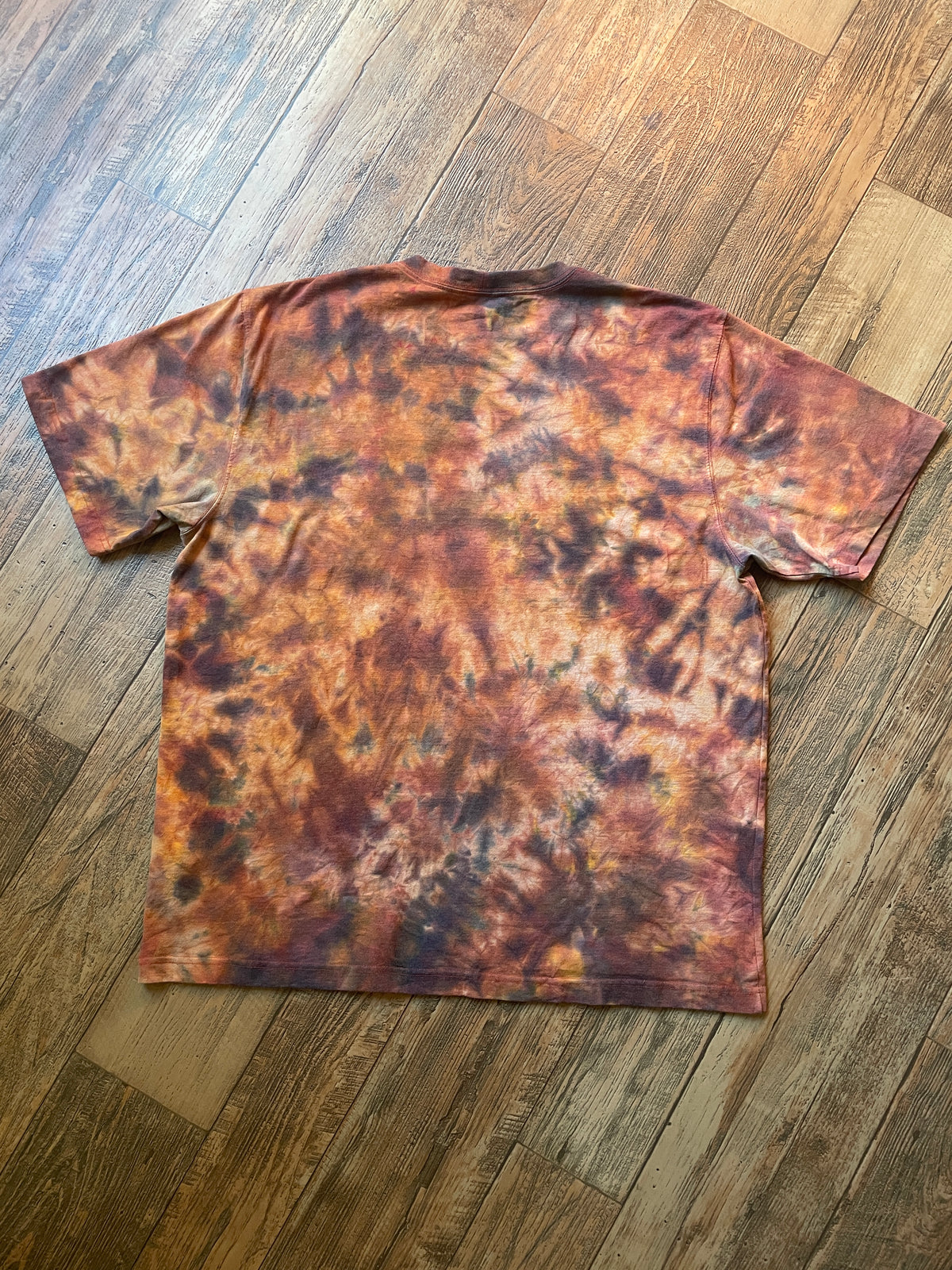 Carhartt Iconic K87 Loose Fit Orange & Brown Tie Dye Short Sleeve T-Shirt | Men's XL