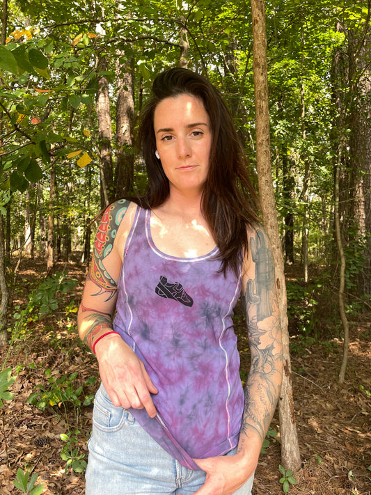 Women's Medium Climbing Shoe Tie Dye Tank Top