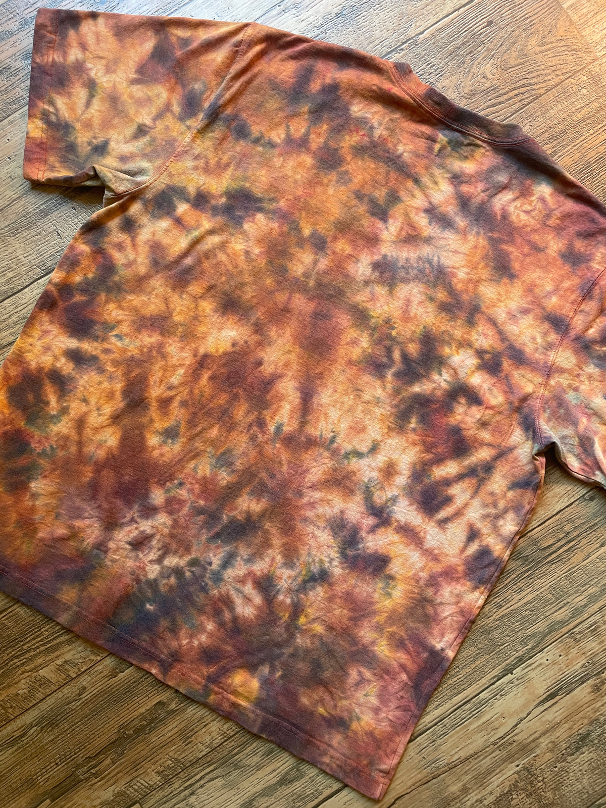 Carhartt Iconic K87 Loose Fit Orange & Brown Tie Dye Short Sleeve T-Shirt | Men's XL