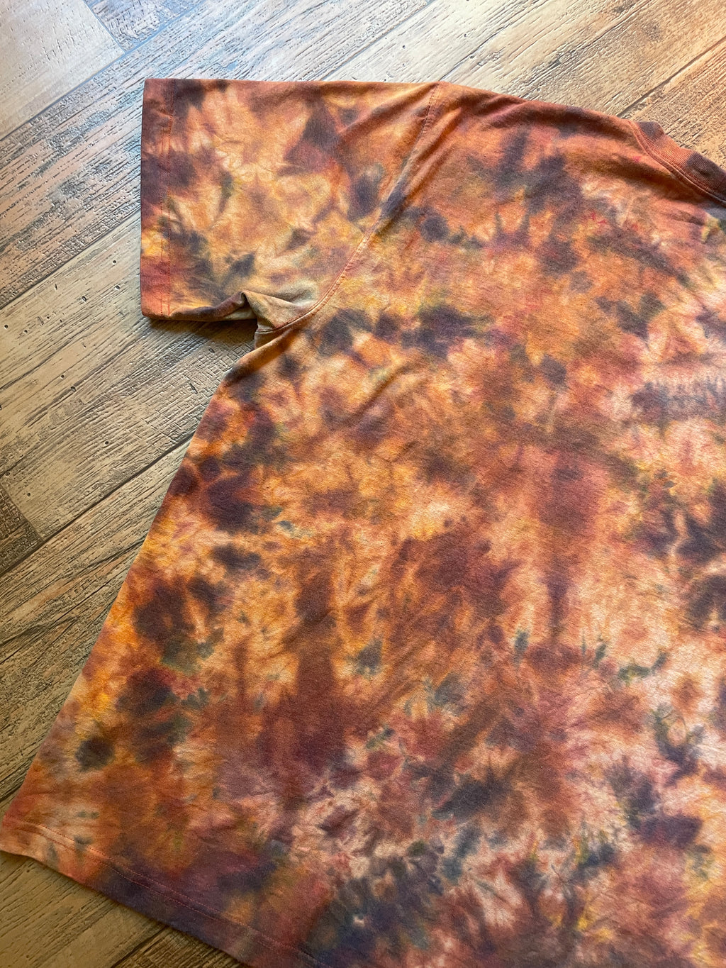 Carhartt Iconic K87 Loose Fit Orange & Brown Tie Dye Short Sleeve T-Shirt | Men's XL