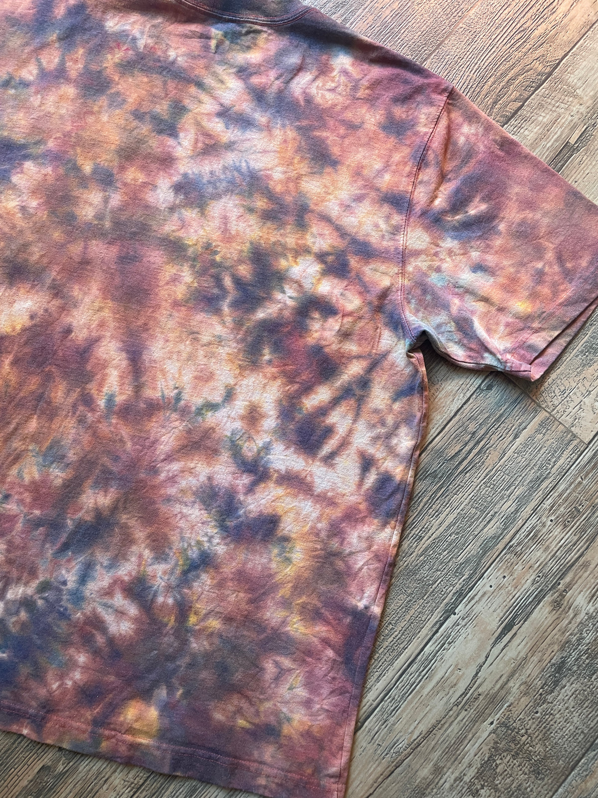 Carhartt Iconic K87 Loose Fit Orange & Brown Tie Dye Short Sleeve T-Shirt | Men's XL