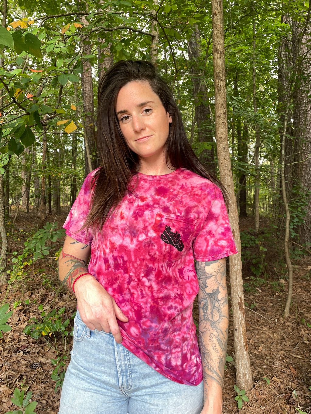 Men's Medium Climbing Shoe Tie Dye Short Sleeve T-Shirt