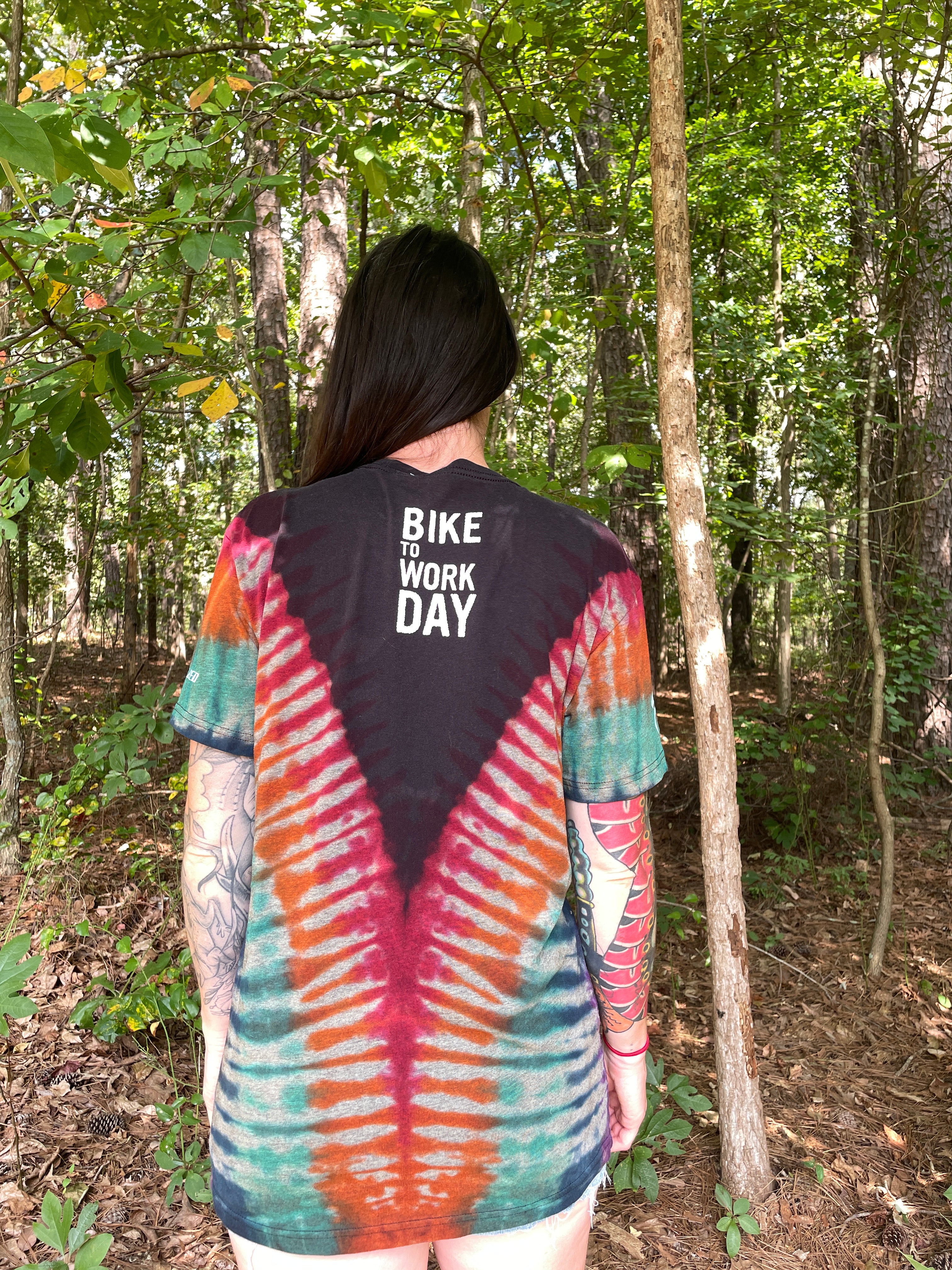 Specialized Bike to Work Day Short Sleeve Reverse Tie Dye T-Shirt (Men's Medium)