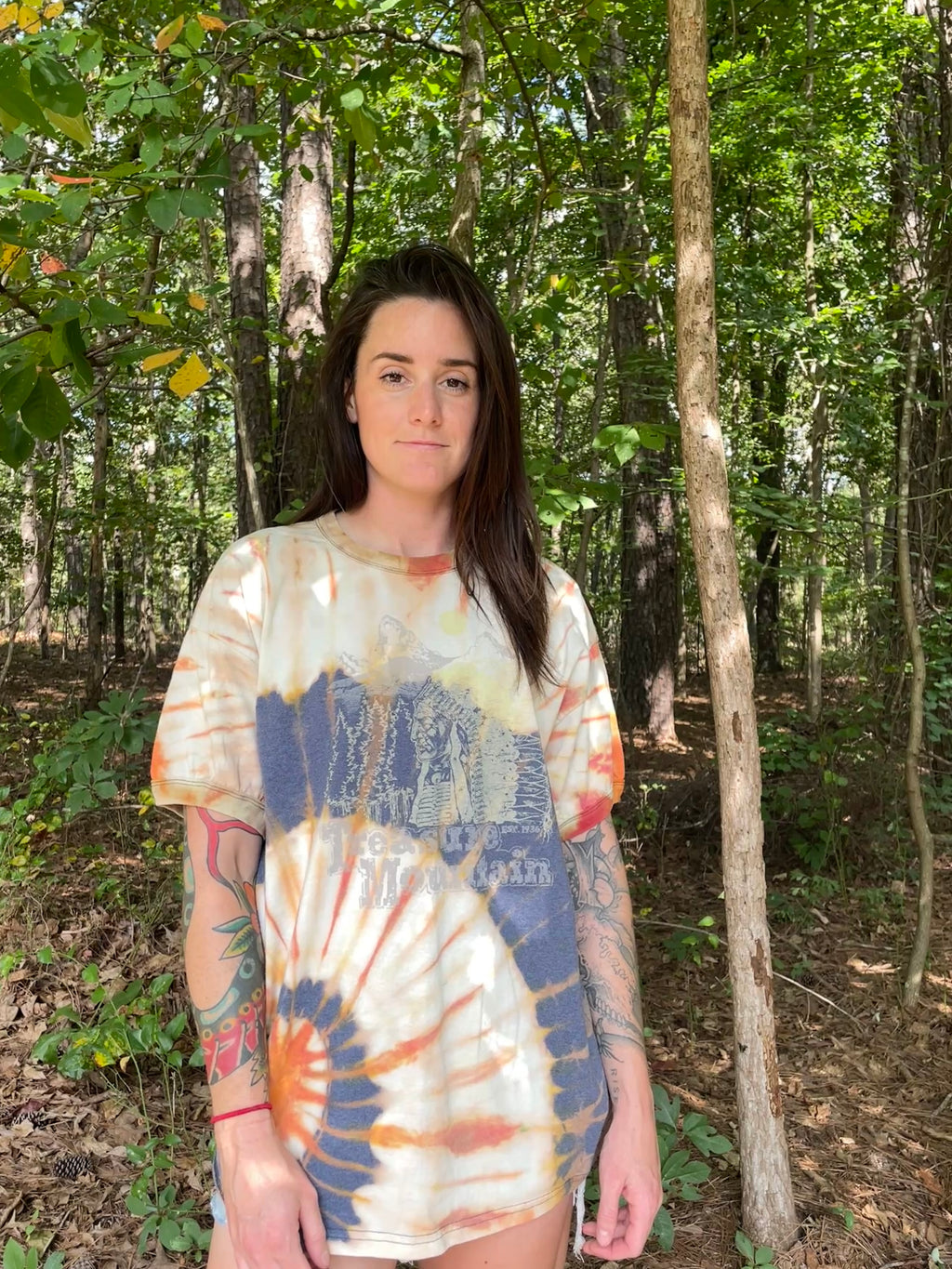 Treasure Mountain (Colorado) Short Sleeve Tie Dye T-Shirt (Men's XL)