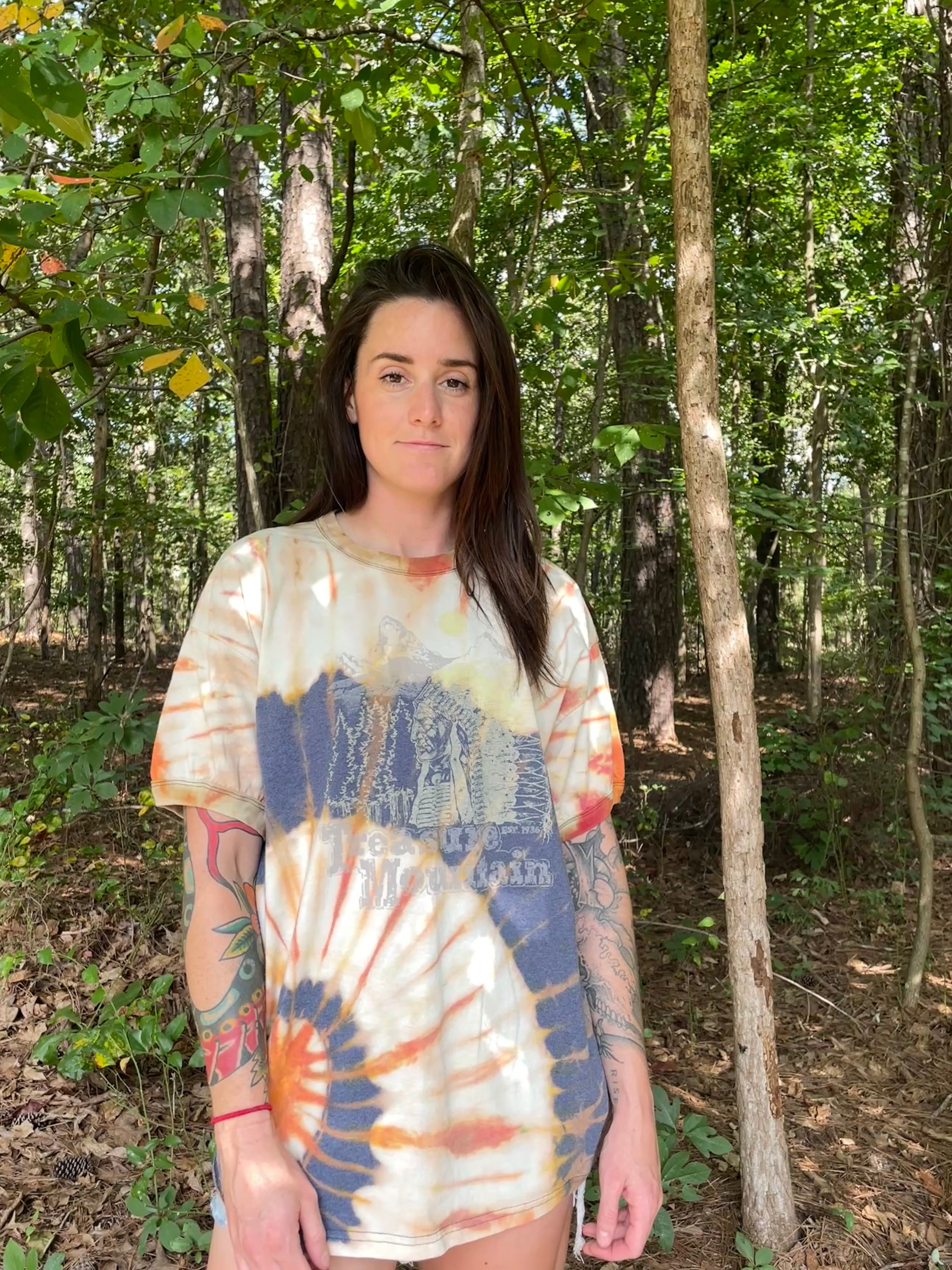 Treasure Mountain (Colorado) Short Sleeve Tie Dye T-Shirt (Men's XL)