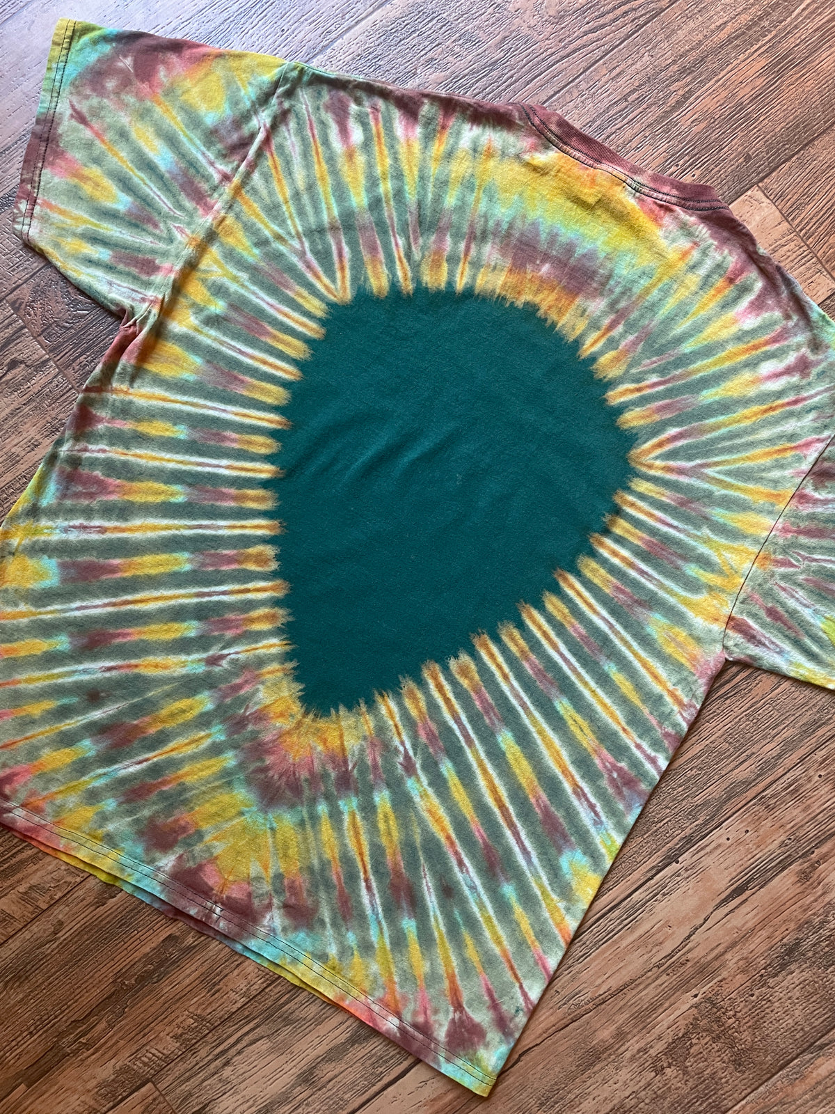 Star Wars Endor Park Service Green and Gold Tie Dye Short Sleeve T-Shirt | Men's XL