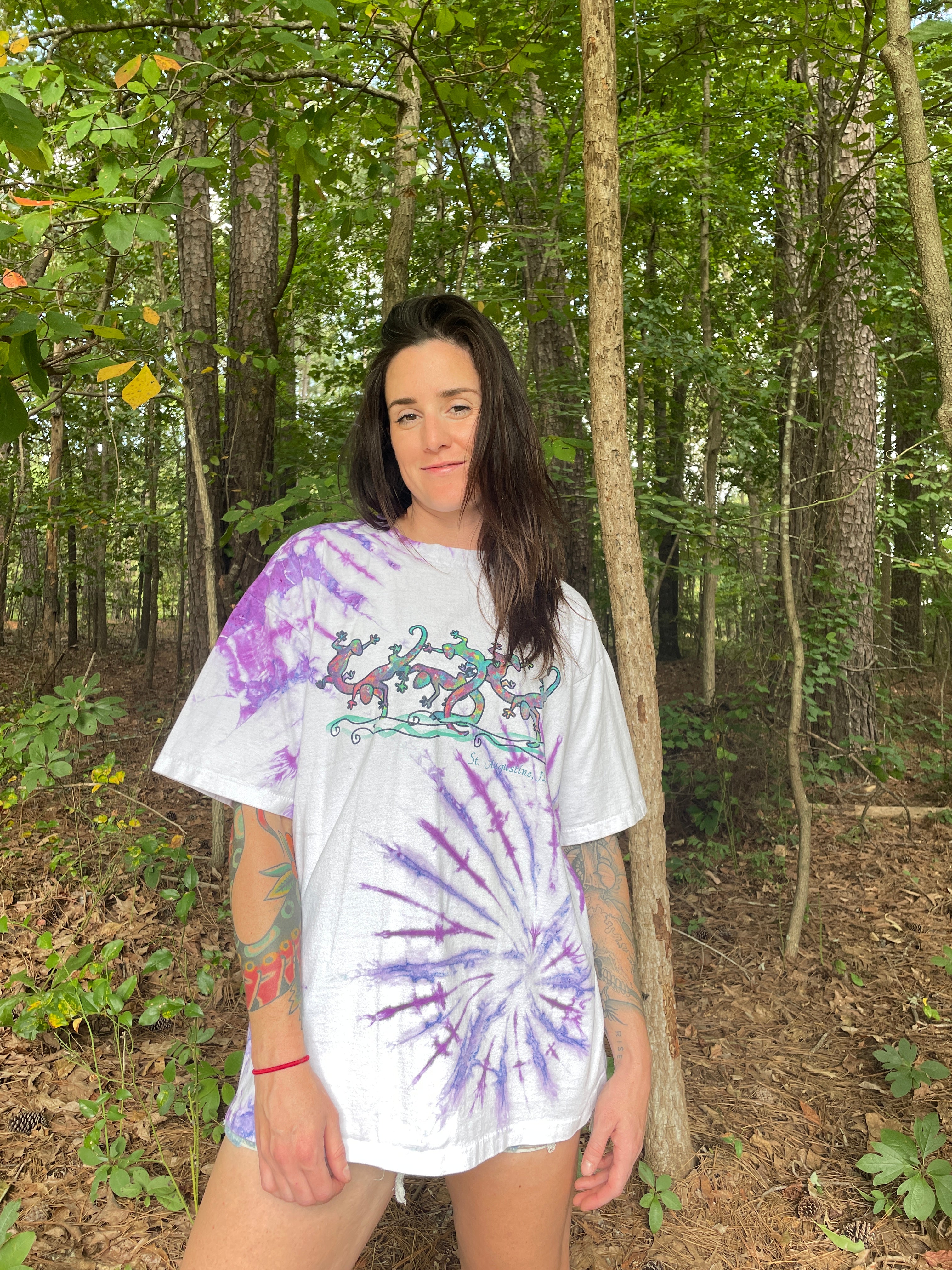 St. Augustine Florida Lizards Short Sleeve Tie Dye T-Shirt (Men's XL)