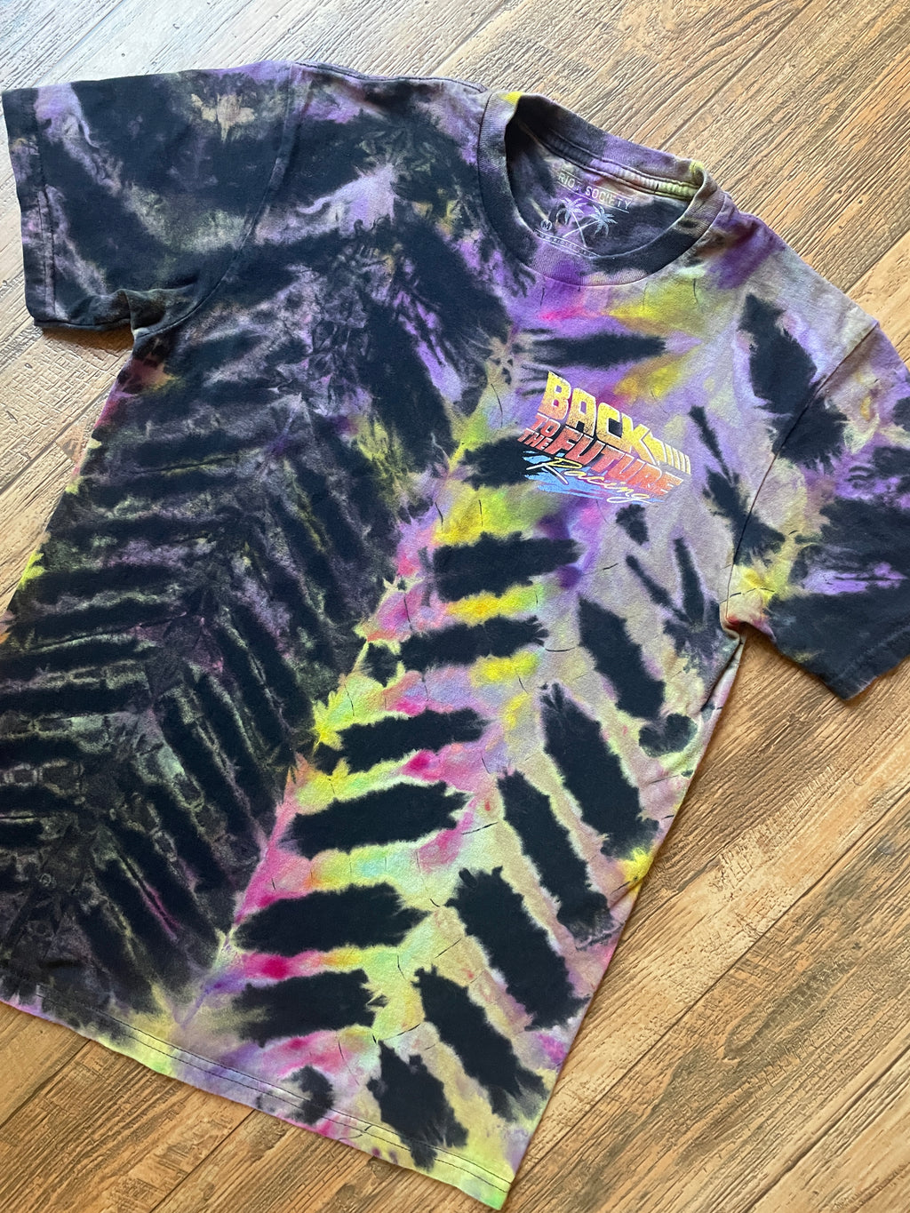 Back to the Future Racing Reverse Tie Dye Short Sleeve T-Shirt | Men's Medium