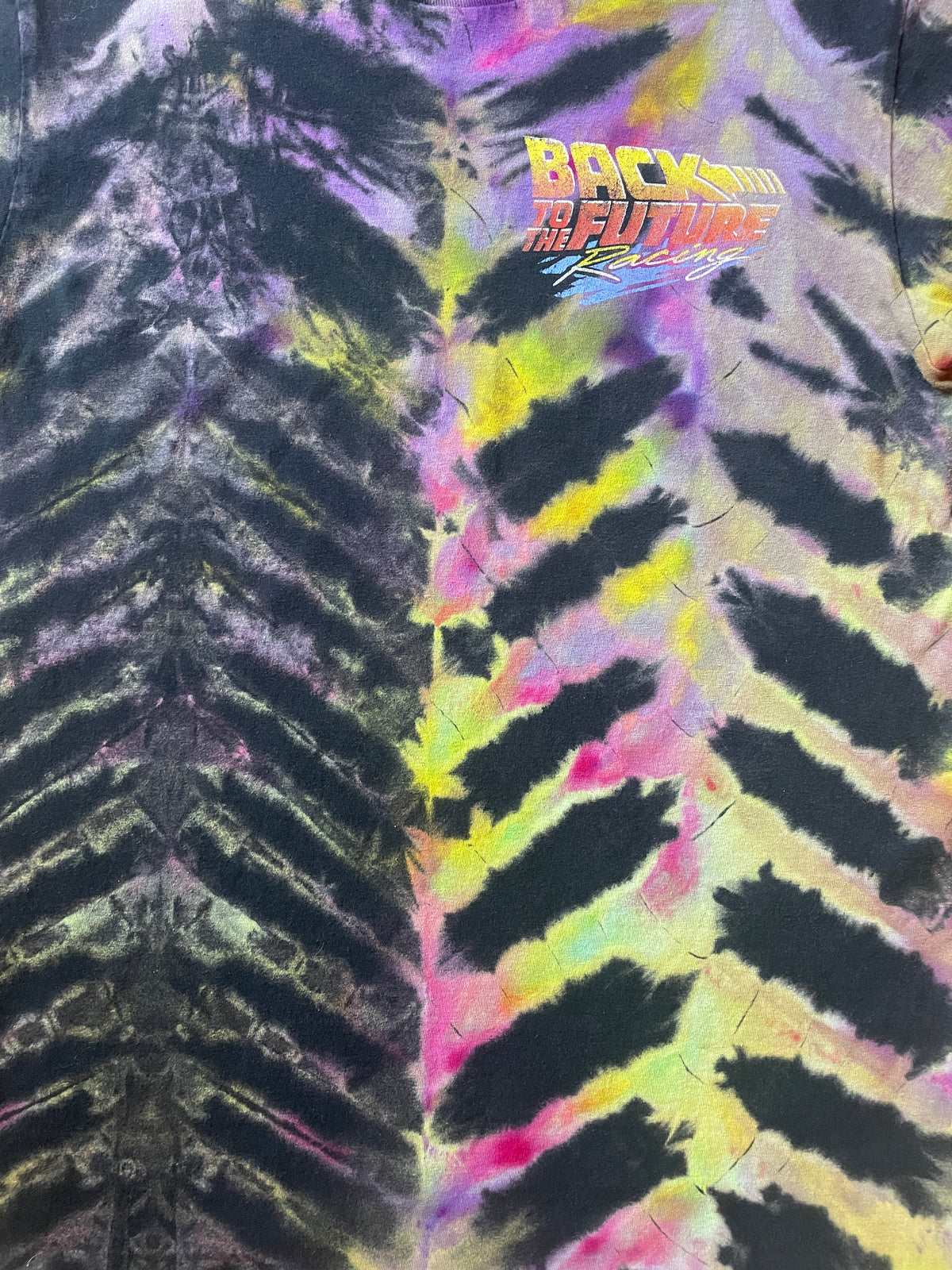 Back to the Future Racing Reverse Tie Dye Short Sleeve T-Shirt | Men's Medium