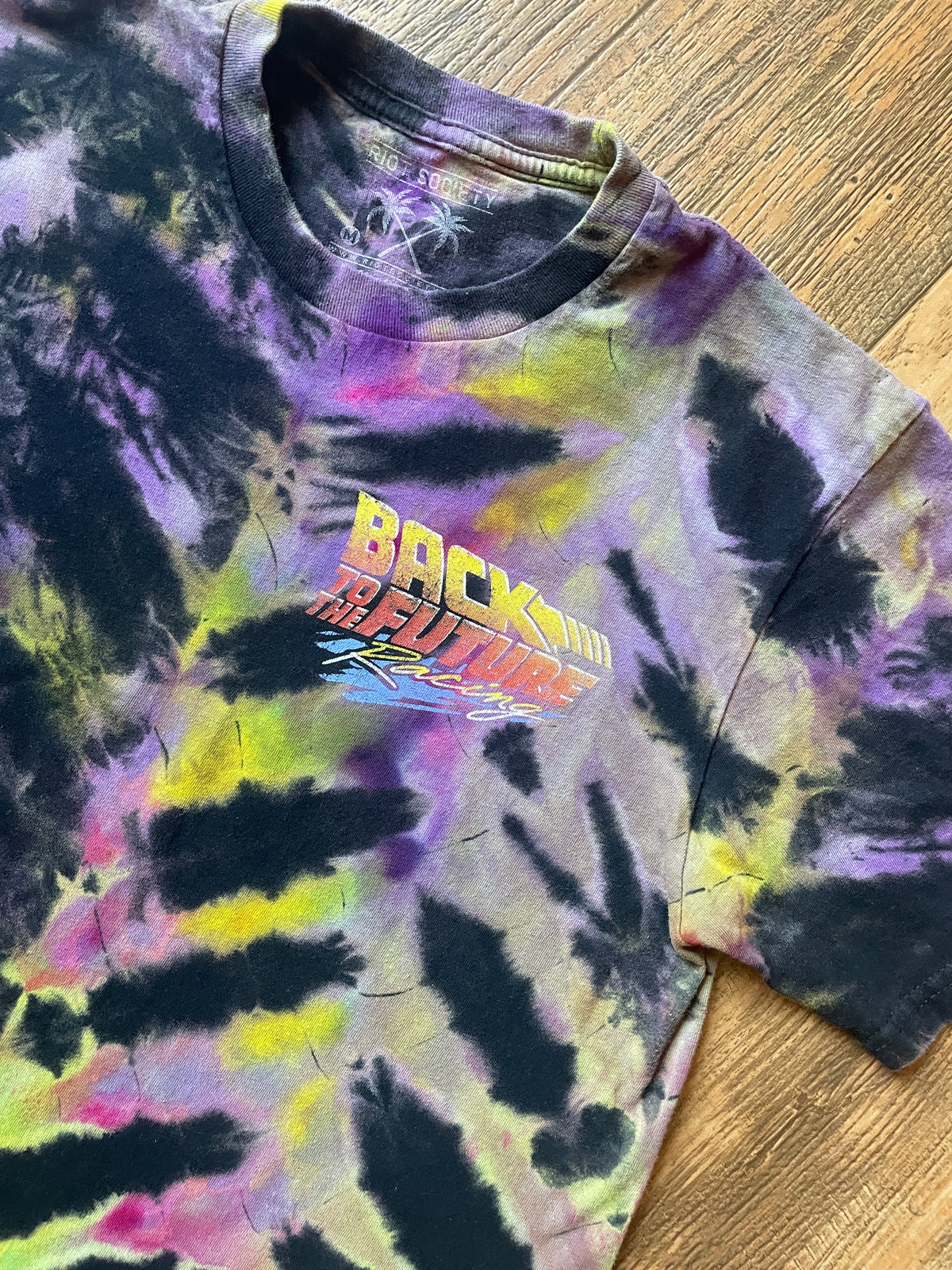 Back to the Future Racing Reverse Tie Dye Short Sleeve T-Shirt | Men's Medium
