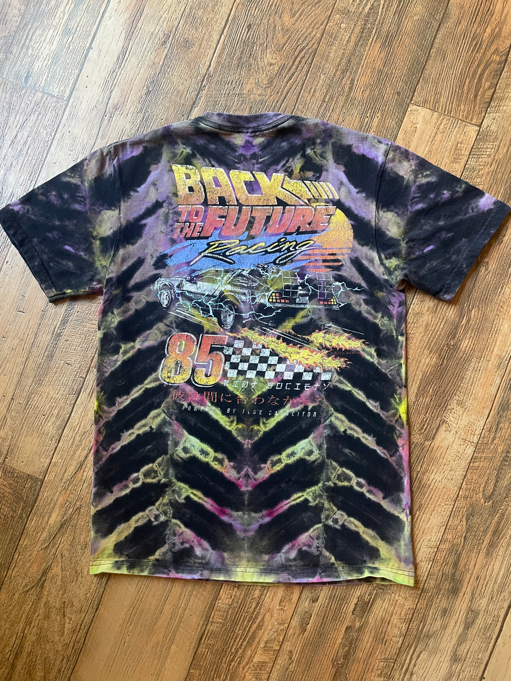Back to the Future Racing Reverse Tie Dye Short Sleeve T-Shirt | Men's Medium
