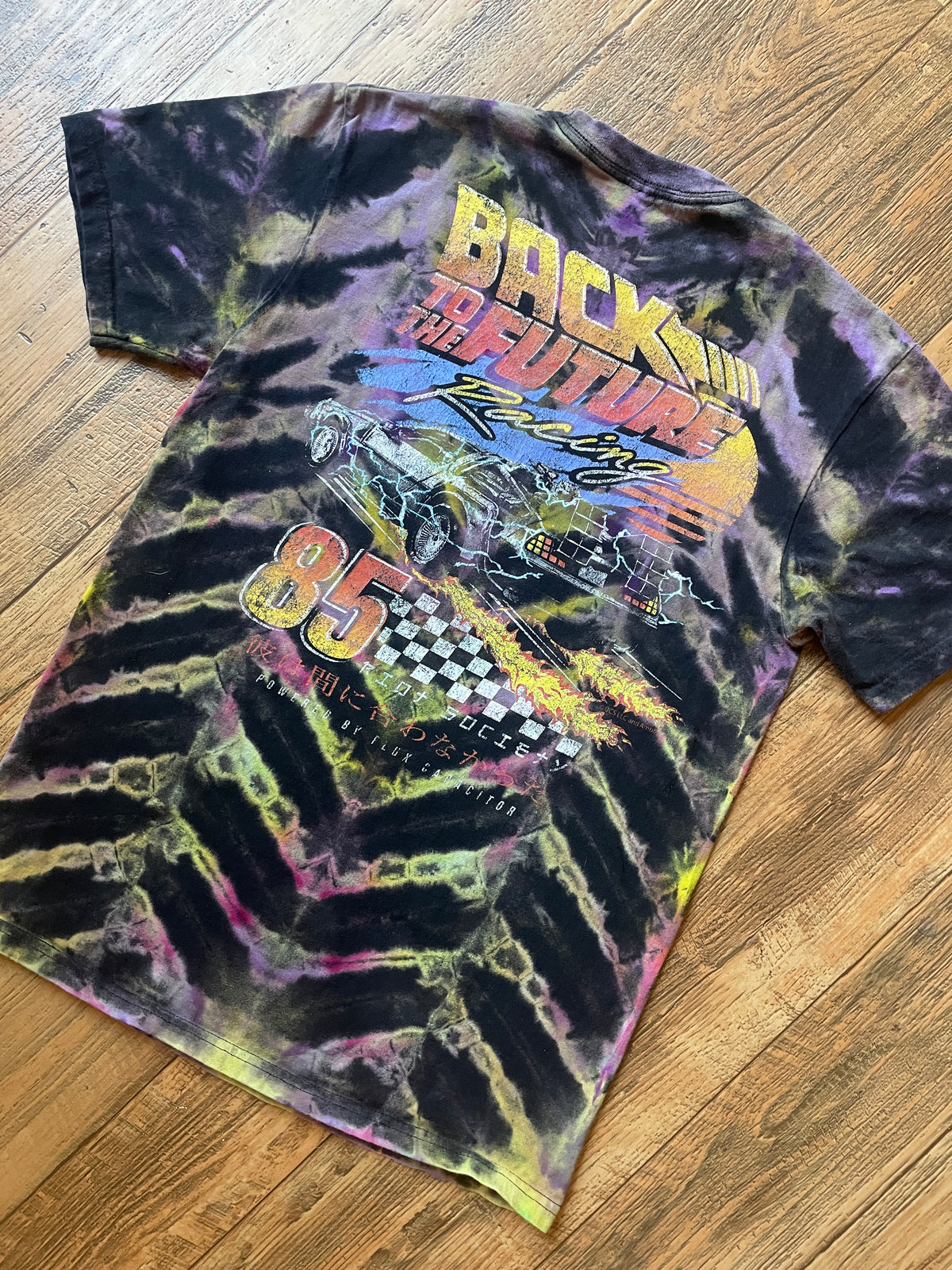 Back to the Future Racing Reverse Tie Dye Short Sleeve T-Shirt | Men's Medium