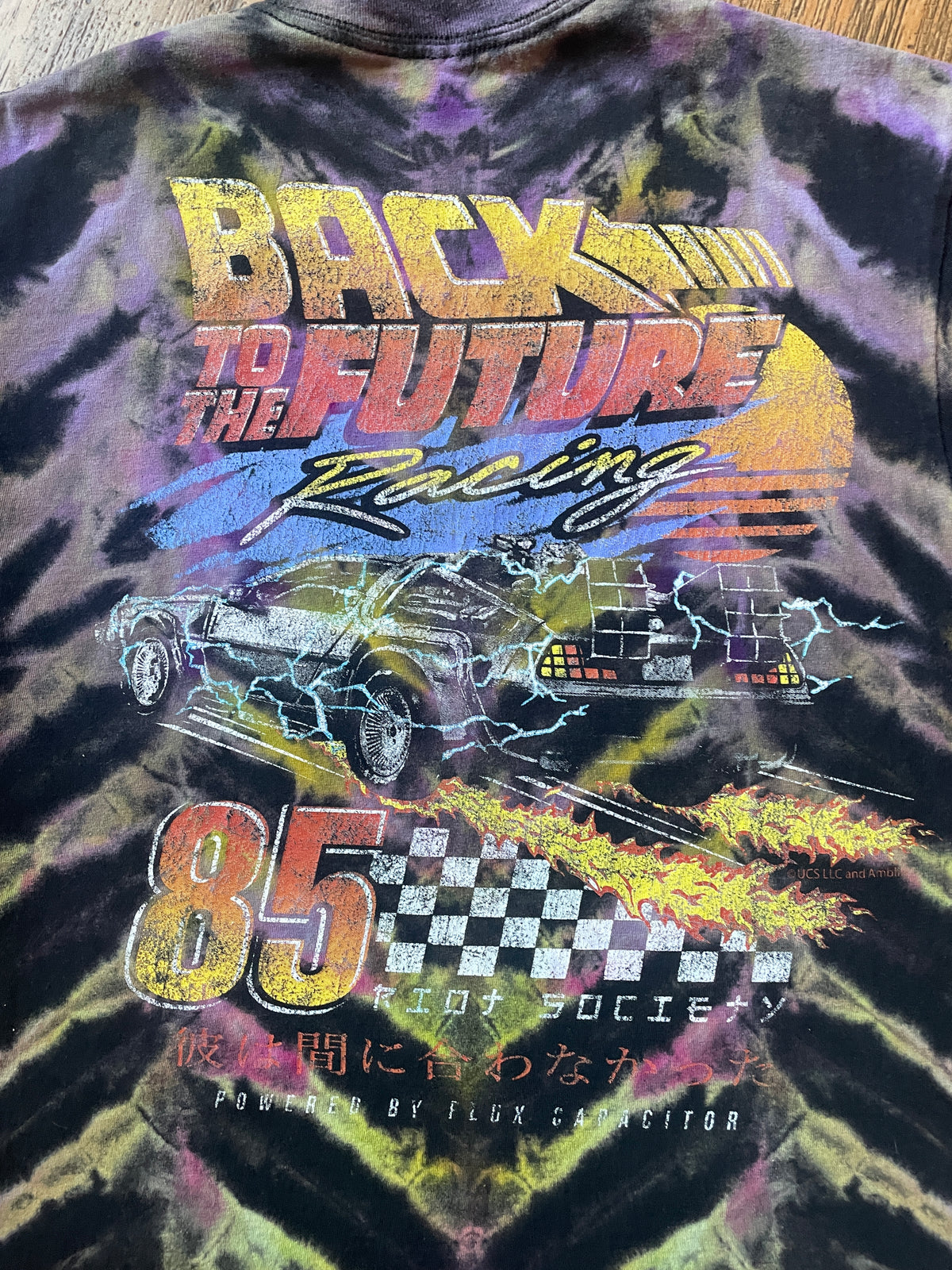 Back to the Future Racing Reverse Tie Dye Short Sleeve T-Shirt | Men's Medium