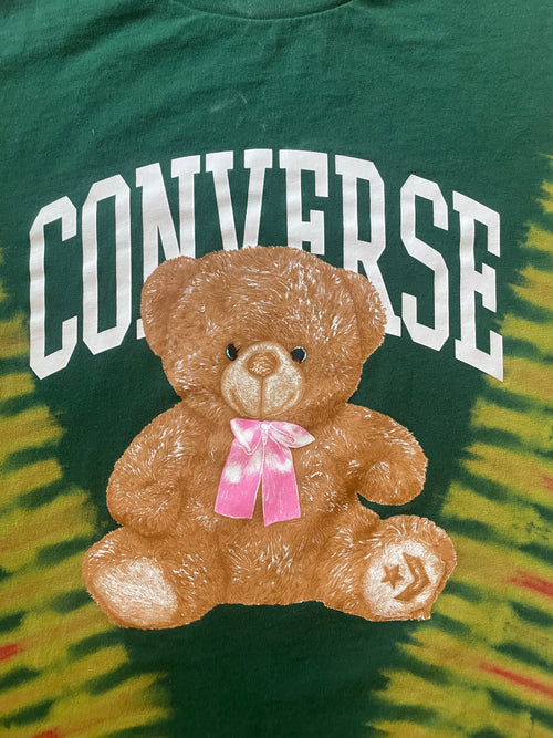 Converse Teddy Bear Green and Brown Reverse Tie Dye Short Sleeve T-Shirt | Men's Medium (Copy)