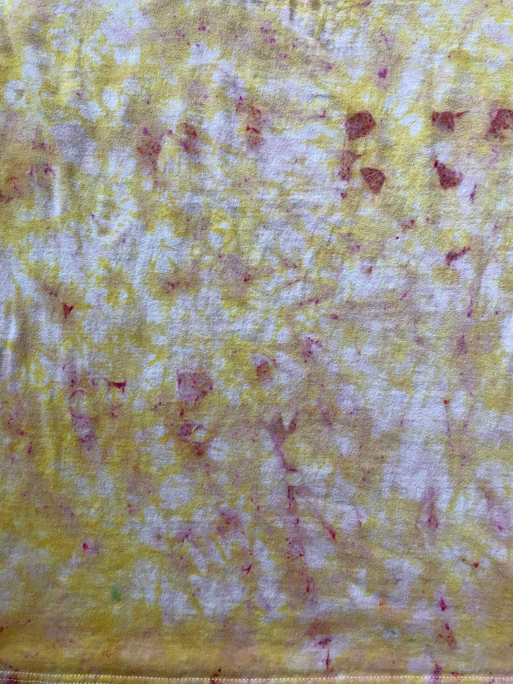 Anti-Social Embroidered Yellow and Pink Tie Dye Short Sleeve T-Shirt | Men's Medium