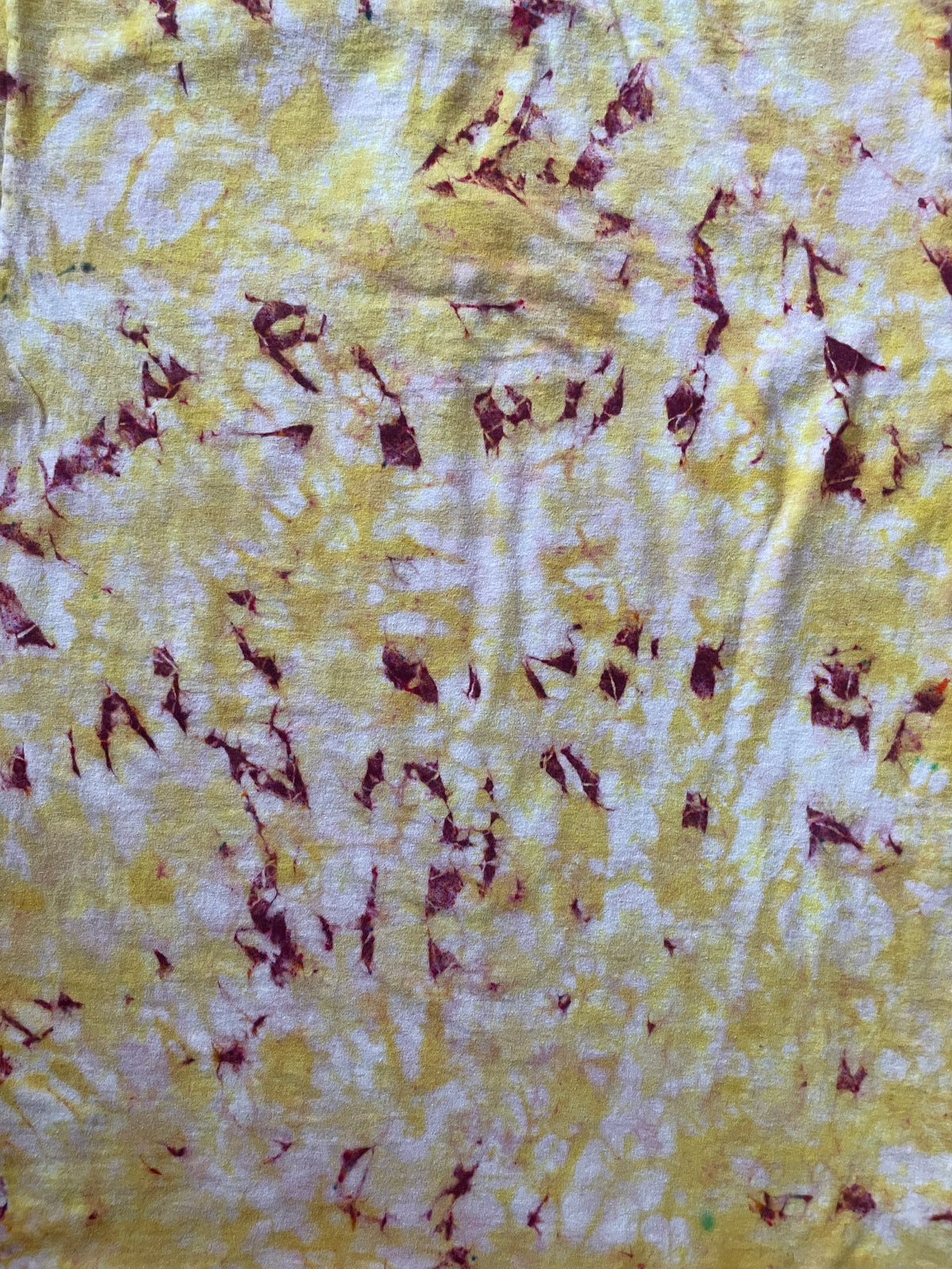 Anti-Social Embroidered Yellow and Pink Tie Dye Short Sleeve T-Shirt | Men's Medium