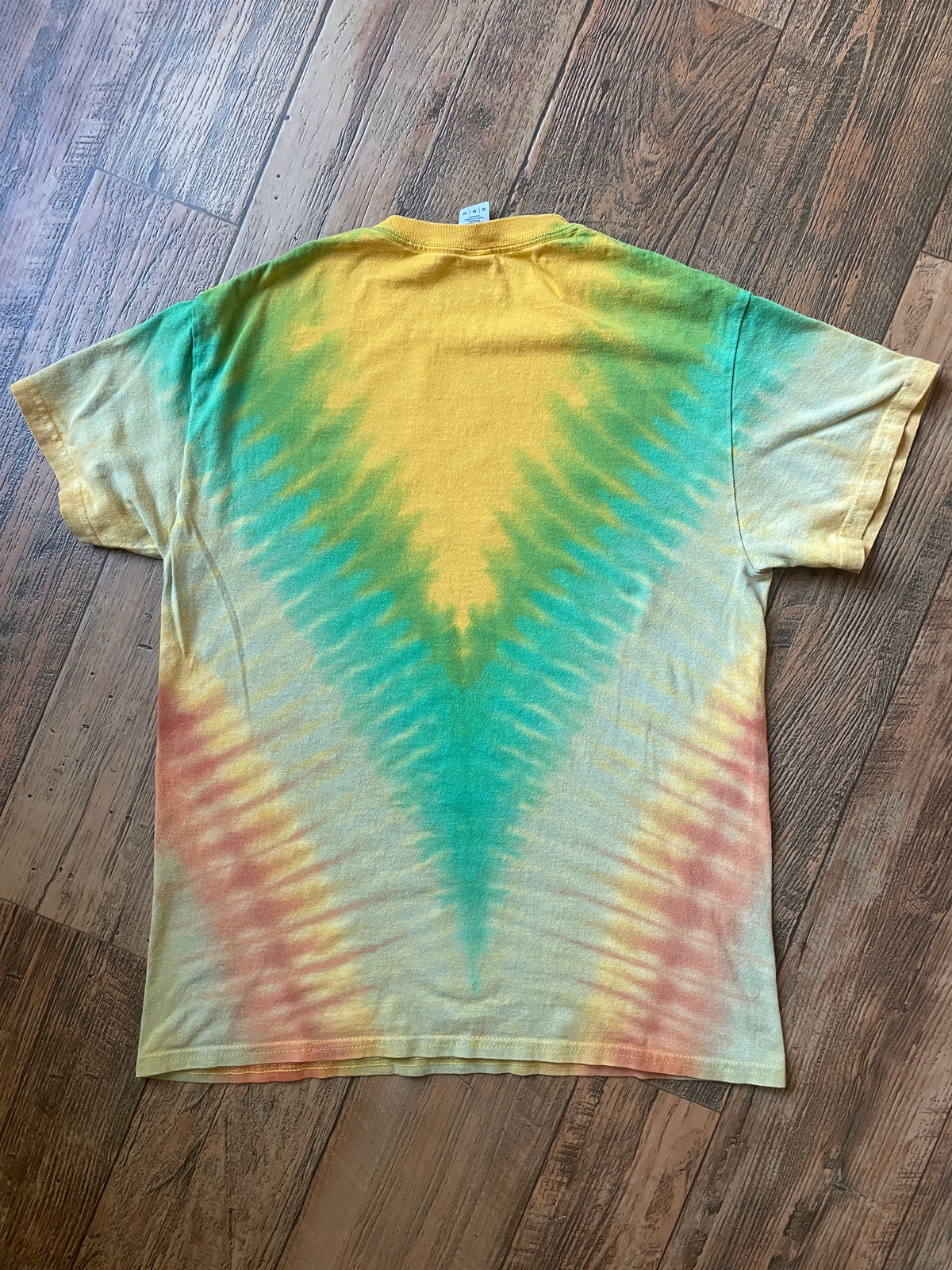 Star Wars Boba Fett Yellow and Green Tie Dye Short Sleeve T-Shirt | Men's Medium