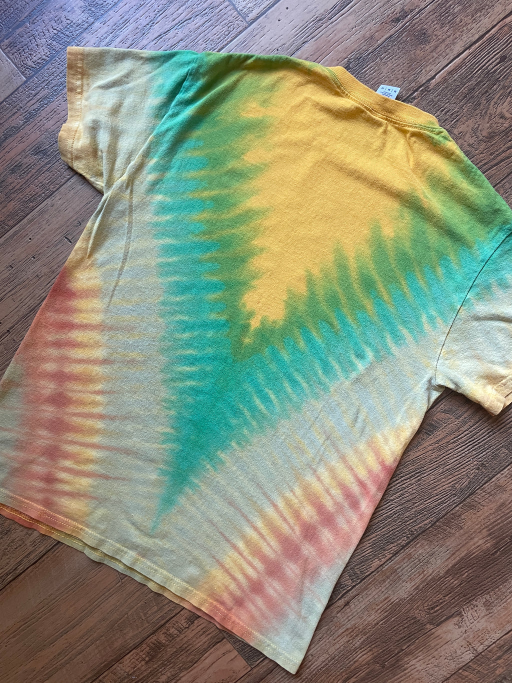 Star Wars Boba Fett Yellow and Green Tie Dye Short Sleeve T-Shirt | Men's Medium