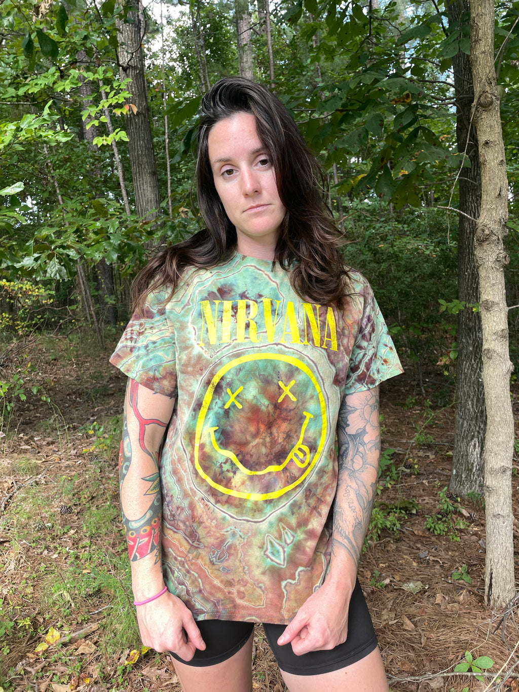 Nirvana Fungi Geode Short Sleeve Tie Dye T-Shirt | Men's Medium