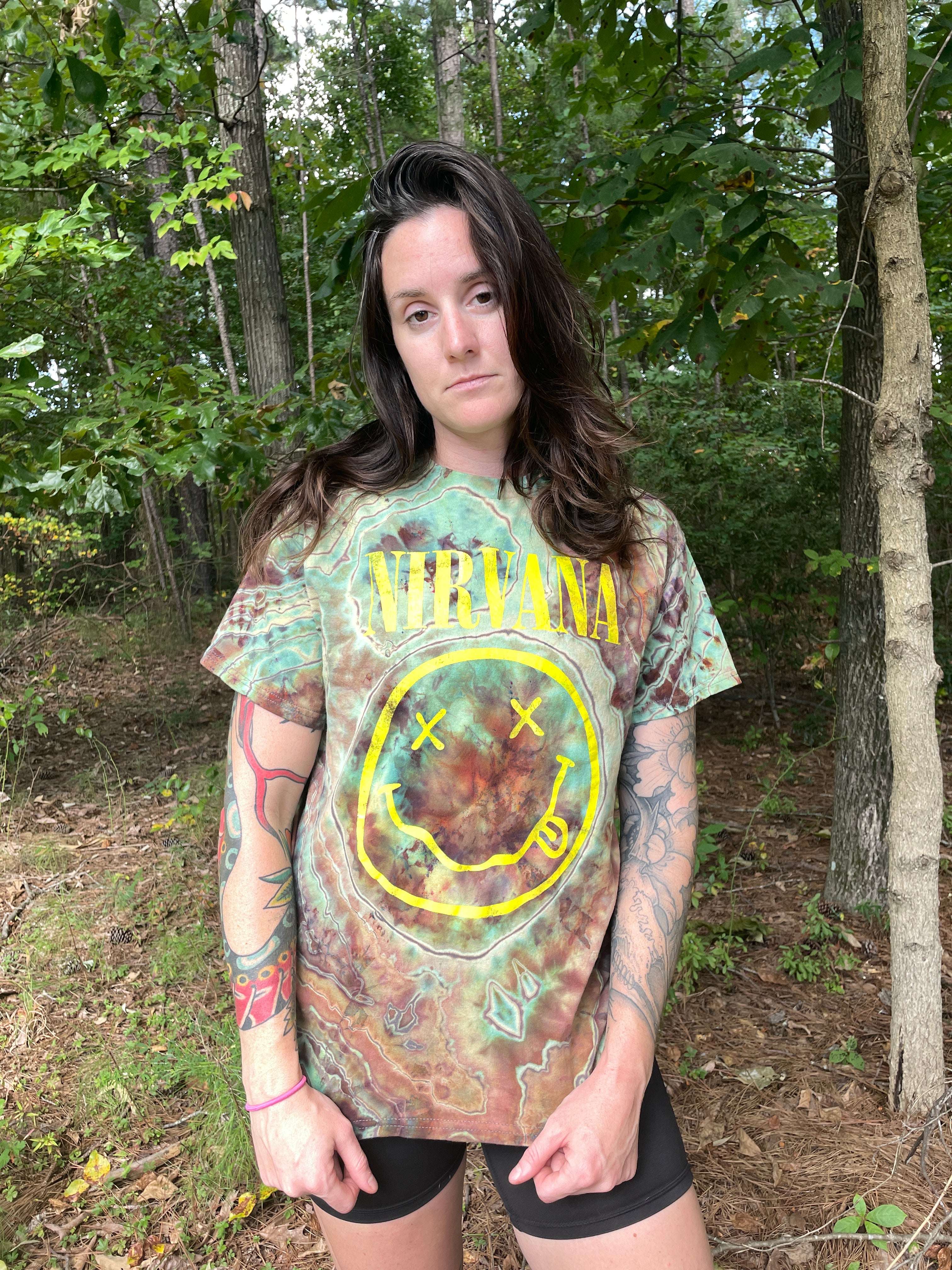 Nirvana Fungi Geode Short Sleeve Tie Dye T-Shirt | Men's Medium