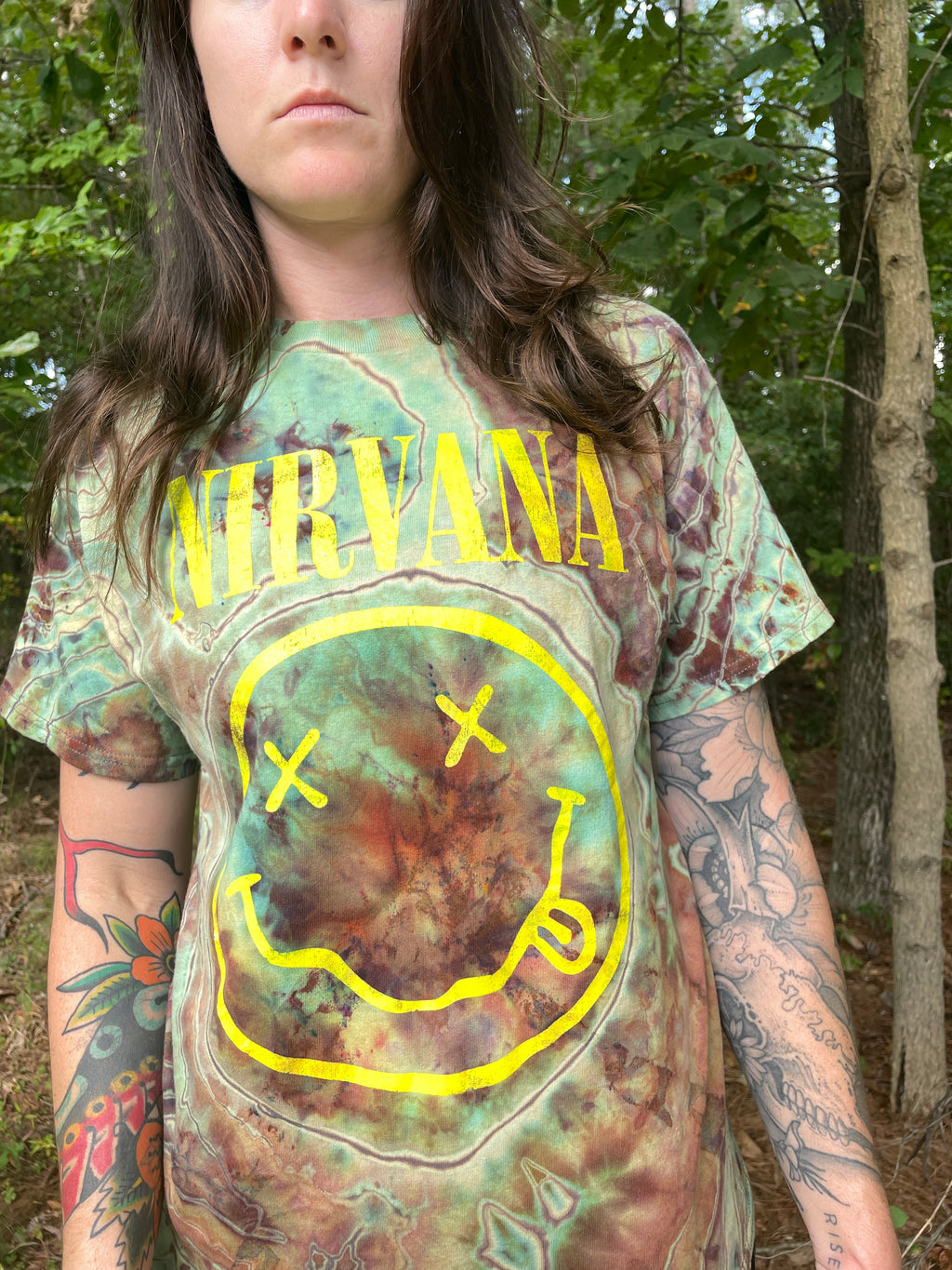 Nirvana Fungi Geode Short Sleeve Tie Dye T-Shirt | Men's Medium
