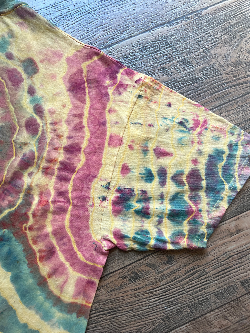 New Mexico Golden Sunset Geode Short Sleeve Tie Dye T-Shirt | Men's XL