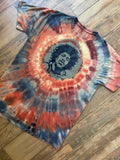 Jimi Hendrix Green and Brown Earth Tones Melty Ice Dye Short Sleeve T-Shirt | Men's Large