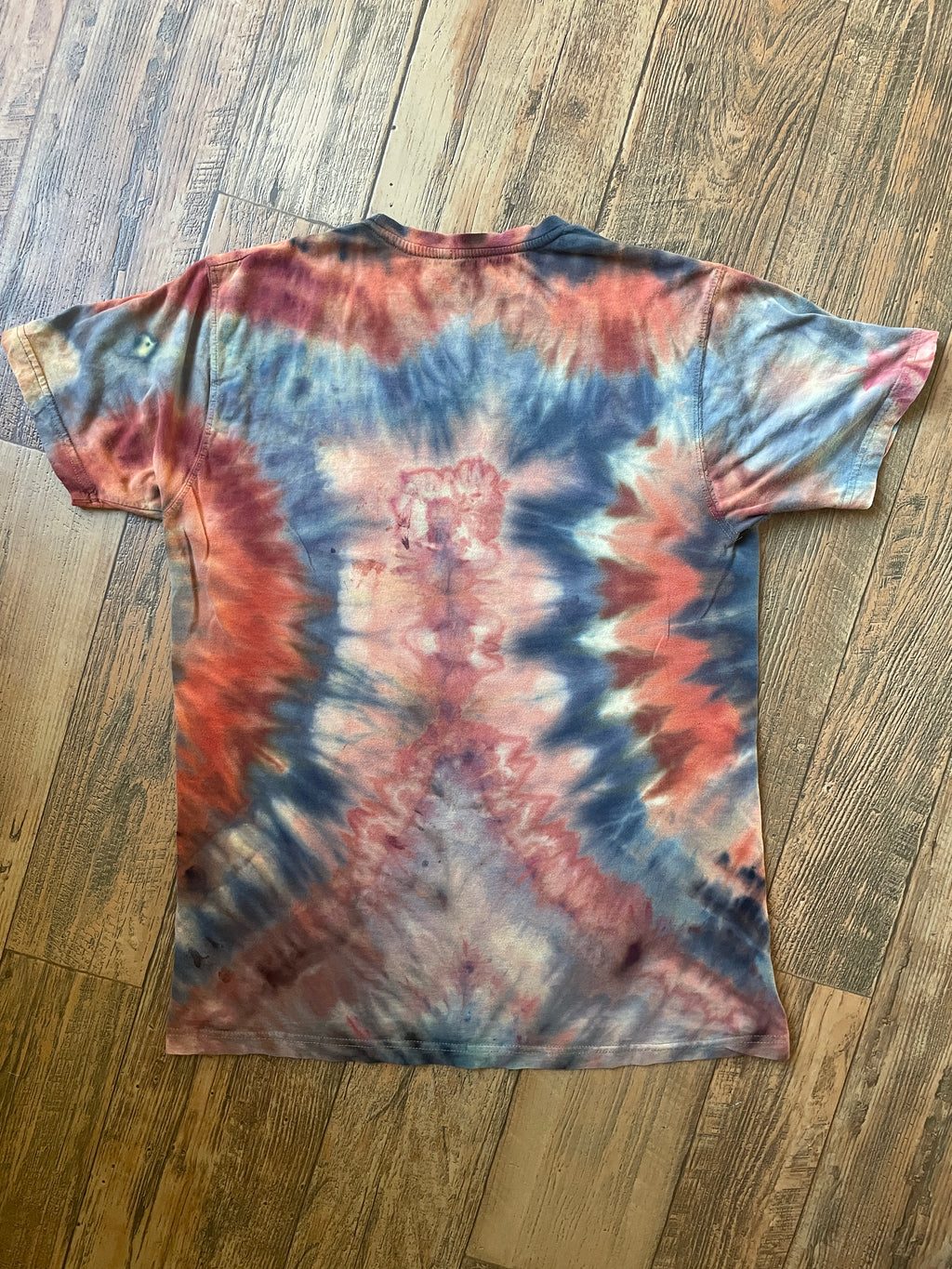 Jimi Hendrix Green and Brown Earth Tones Melty Ice Dye Short Sleeve T-Shirt | Men's Large