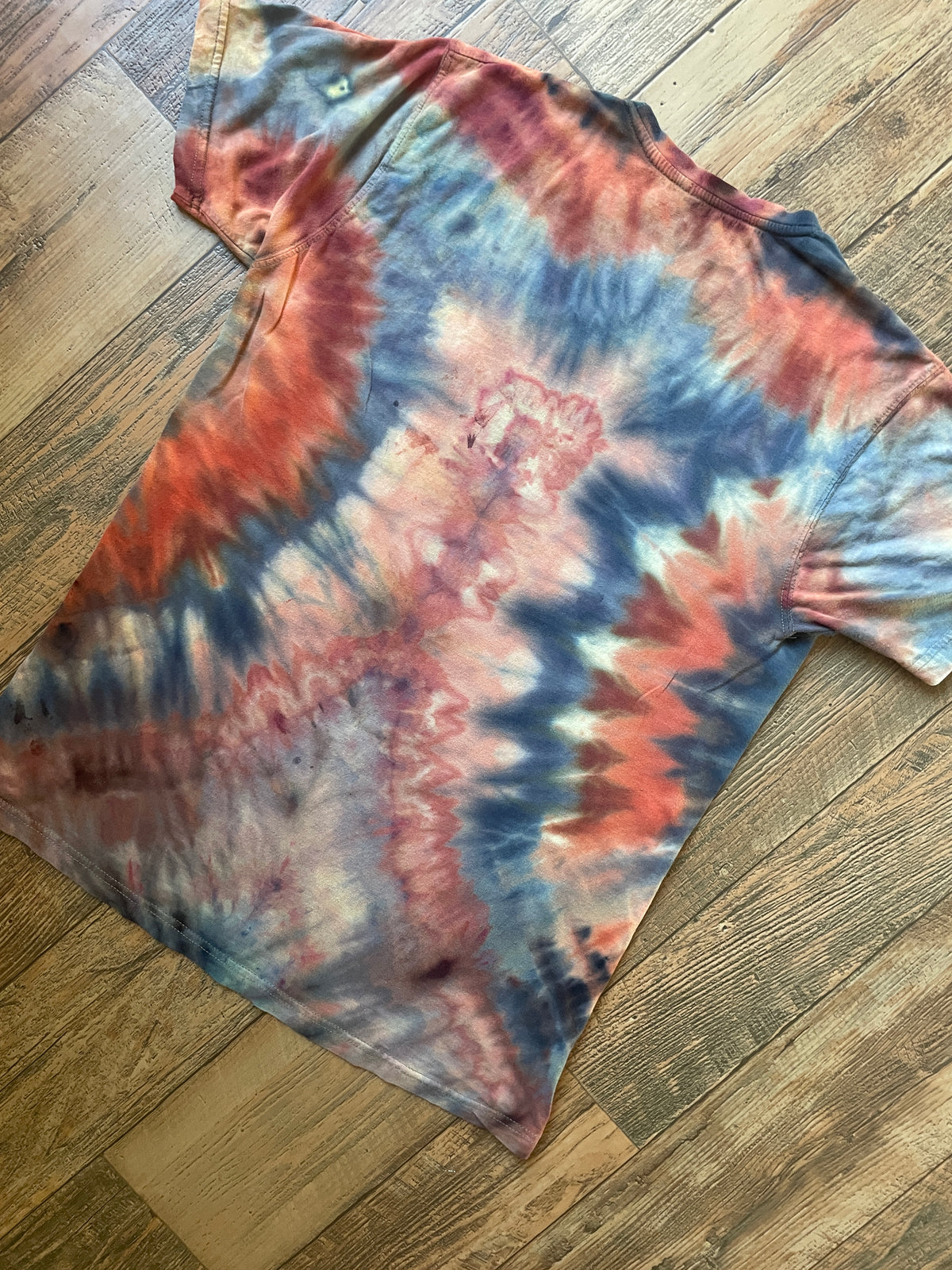 Jimi Hendrix Green and Brown Earth Tones Melty Ice Dye Short Sleeve T-Shirt | Men's Large