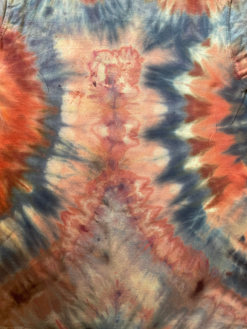 Jimi Hendrix Green and Brown Earth Tones Melty Ice Dye Short Sleeve T-Shirt | Men's Large